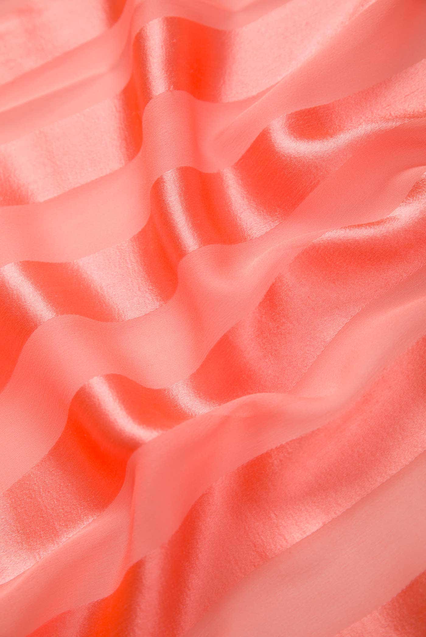 Peach Georgette Dress Material