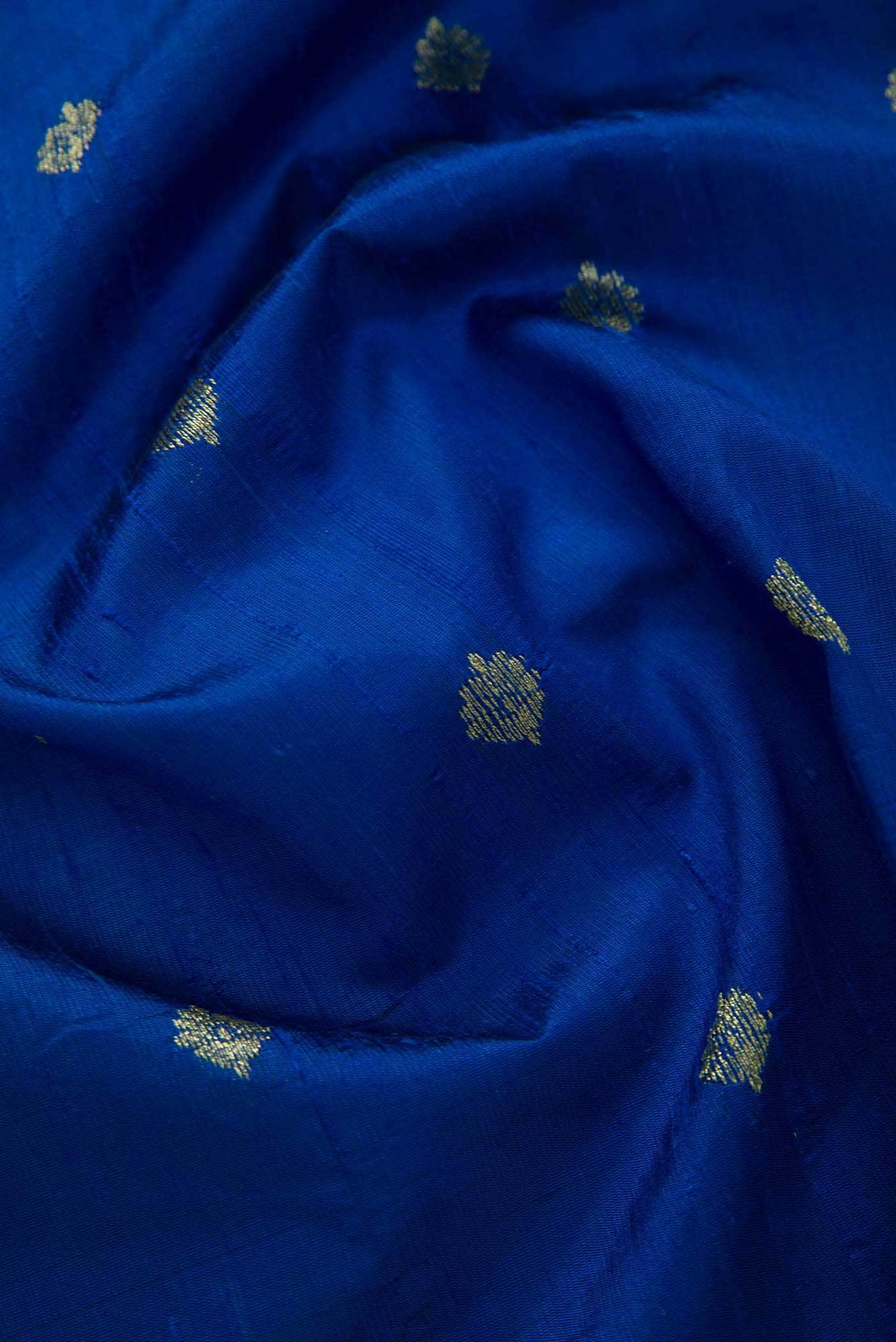 Royal Blue Raw Silk Dress Material