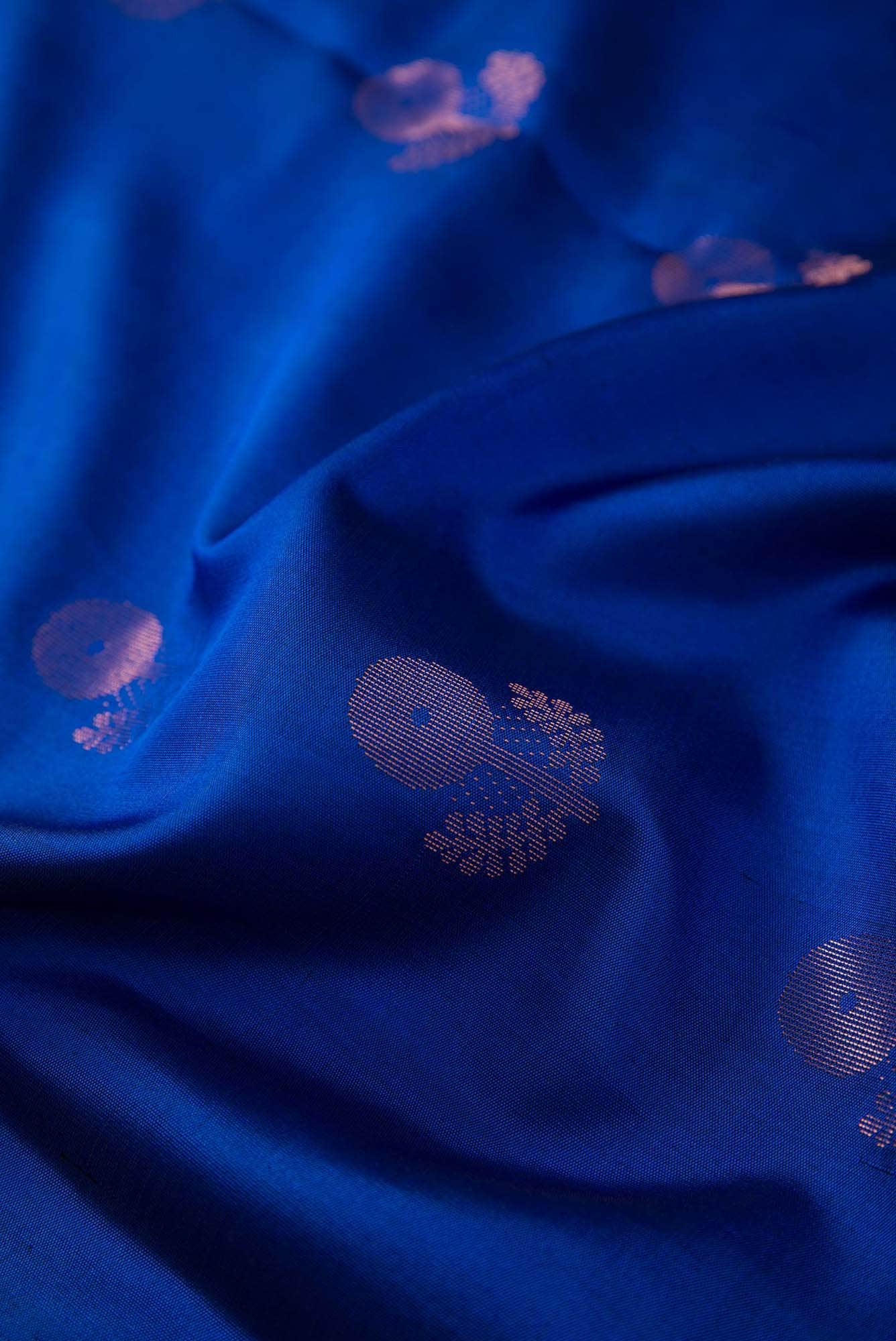 Royal Blue Kanchipuram Silk Dress Material