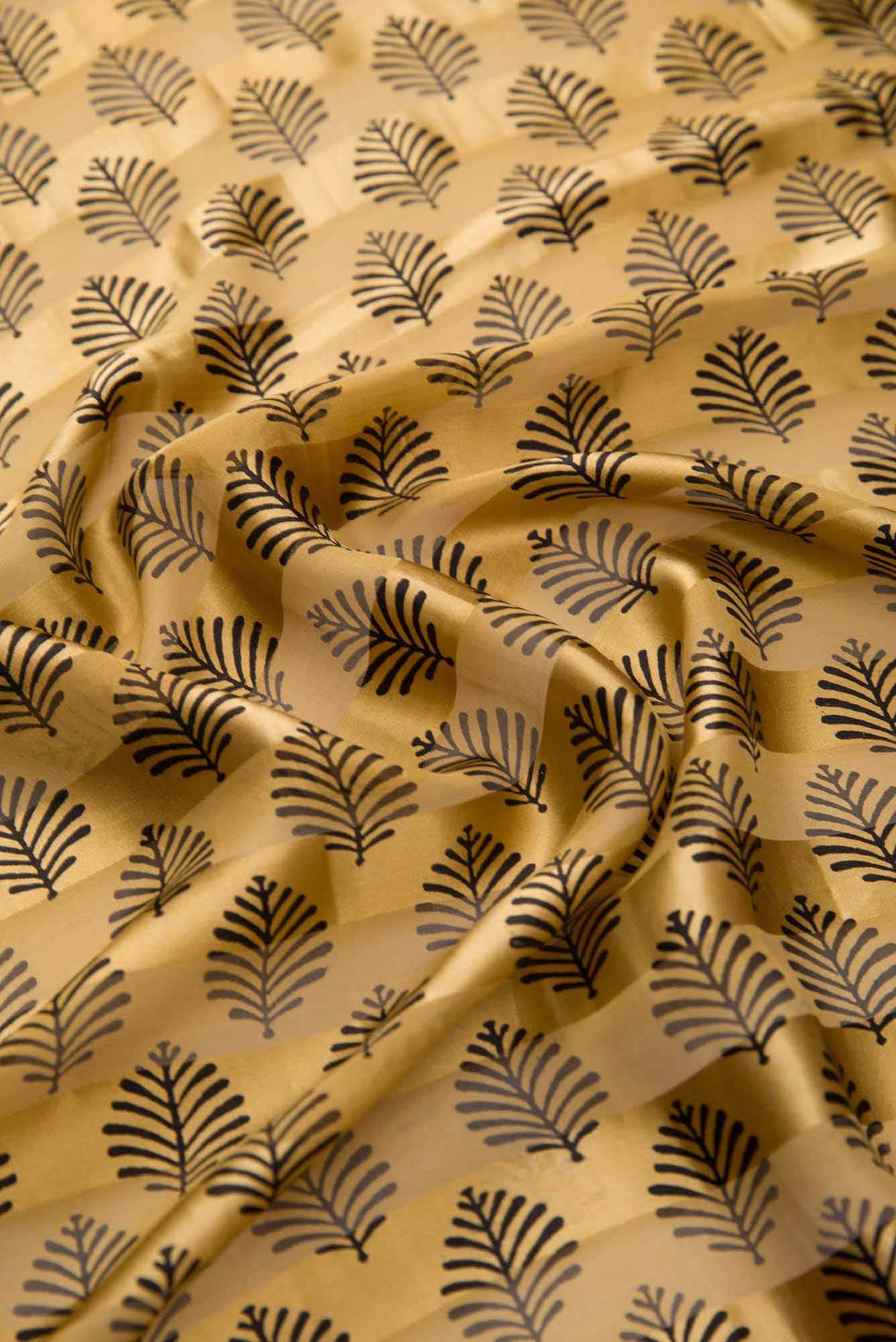 Gold Crepe Dress Material