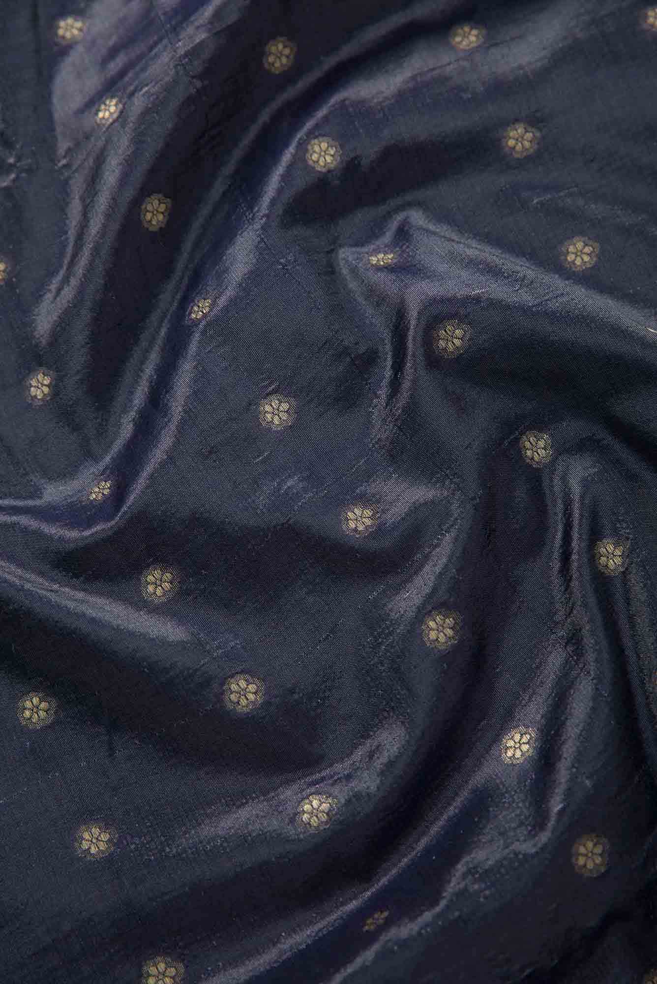 Grey Kanchipuram Silk Dress Material