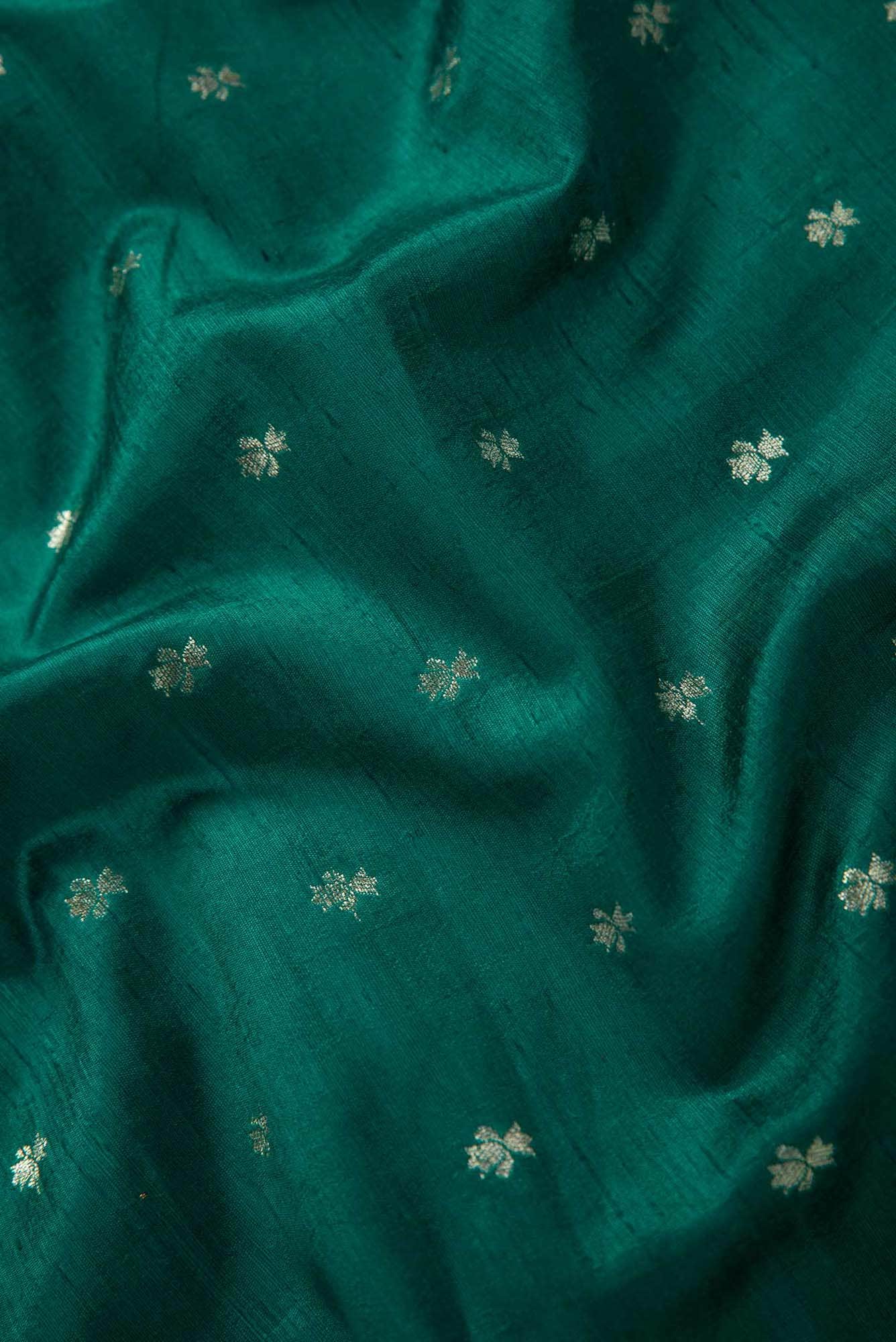 Peacock Blue Raw Silk Dress Material
