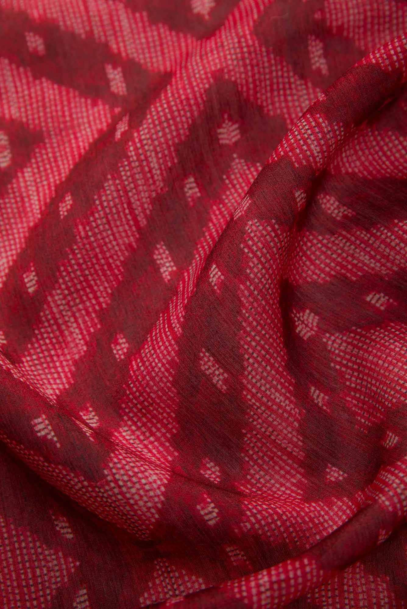 Maroon Chanderi Silk Dress Material
