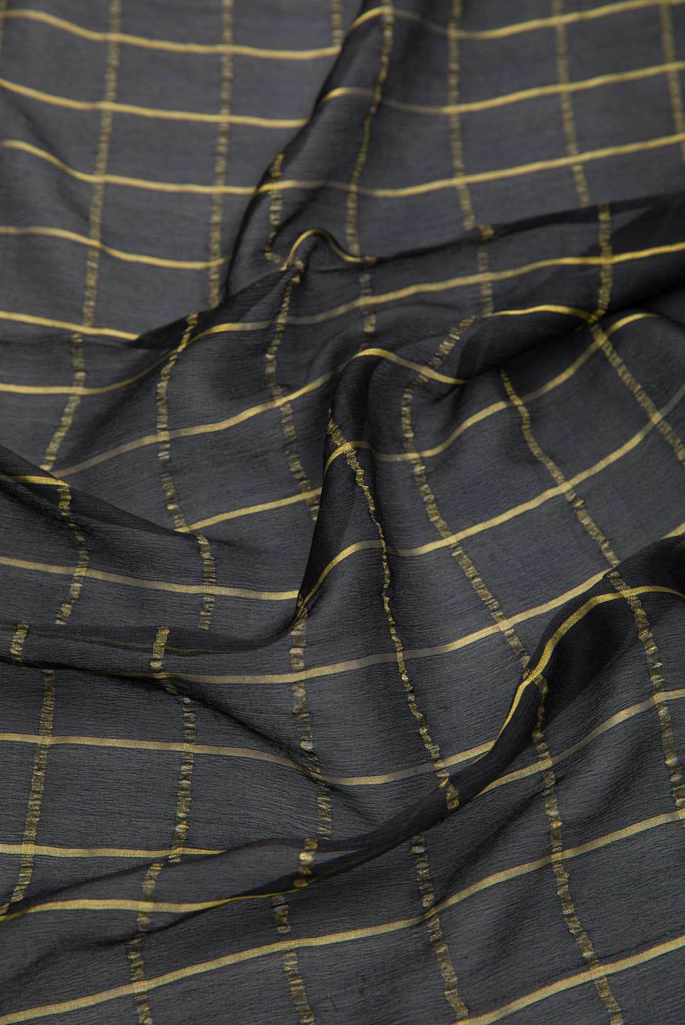 Black Chiffon Dress Material