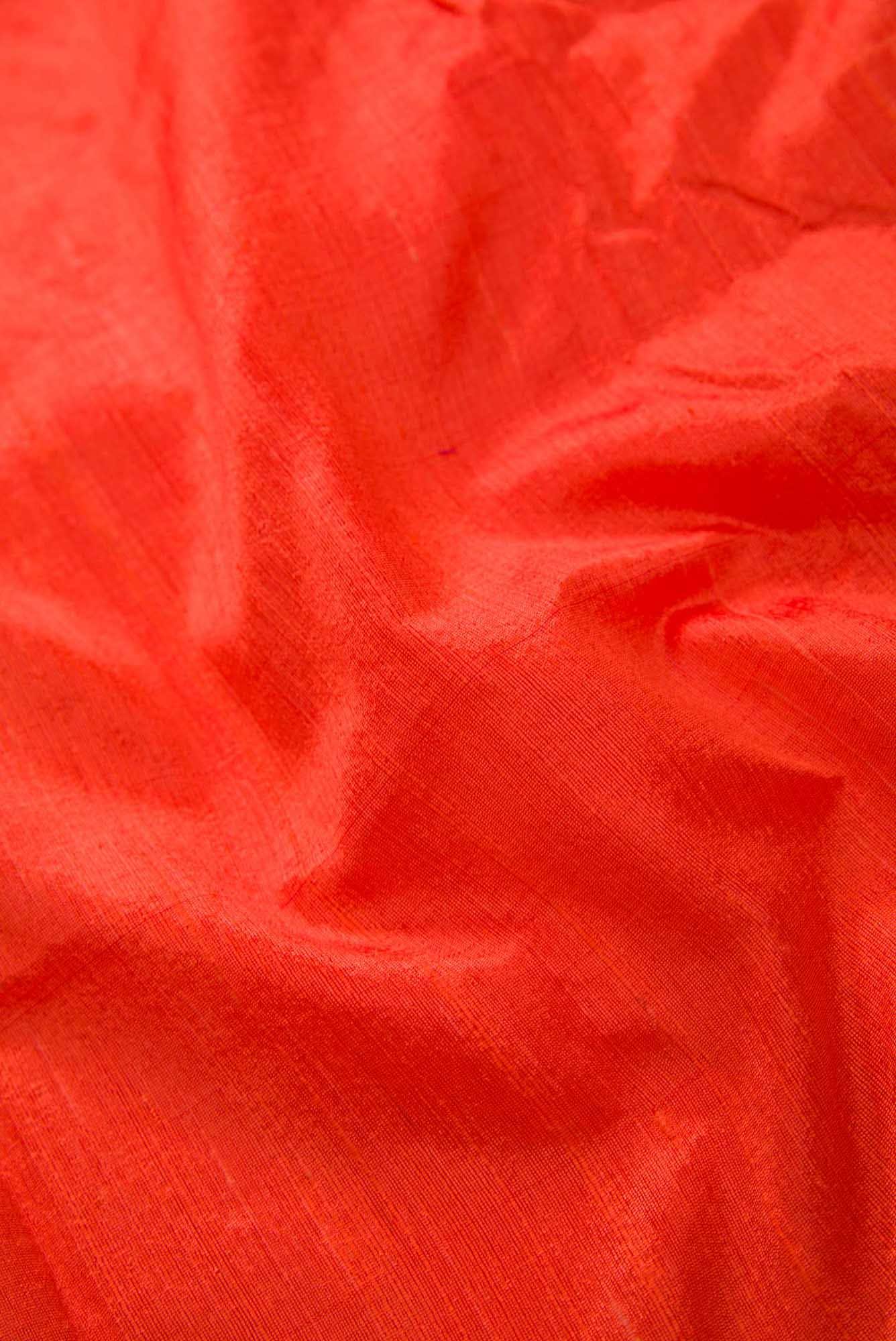 Peach Raw Silk Dress Material