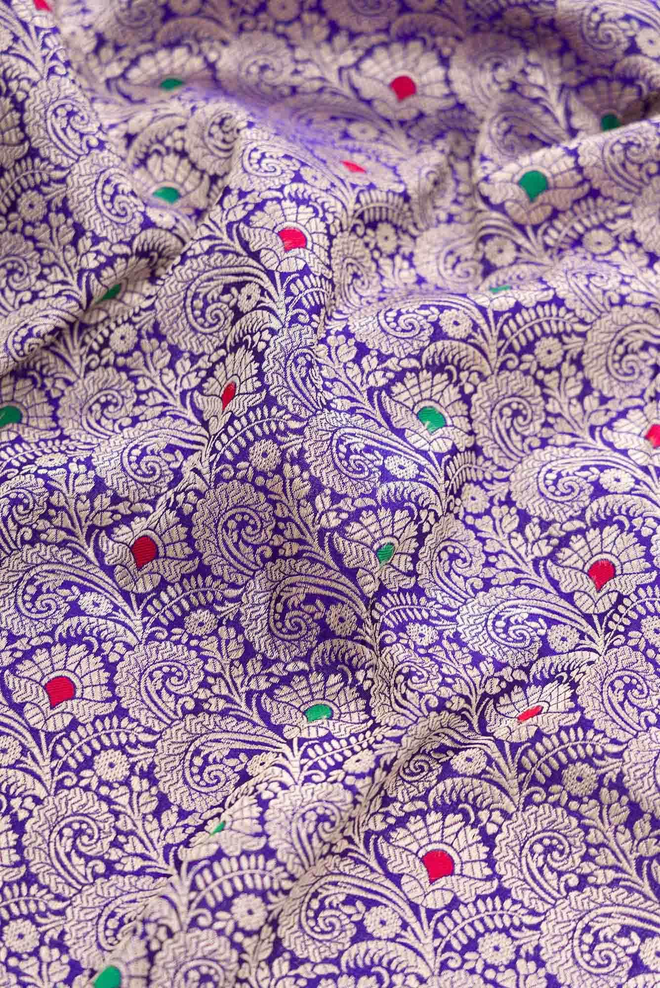 Royal Blue Banarasi Silk Dress Material