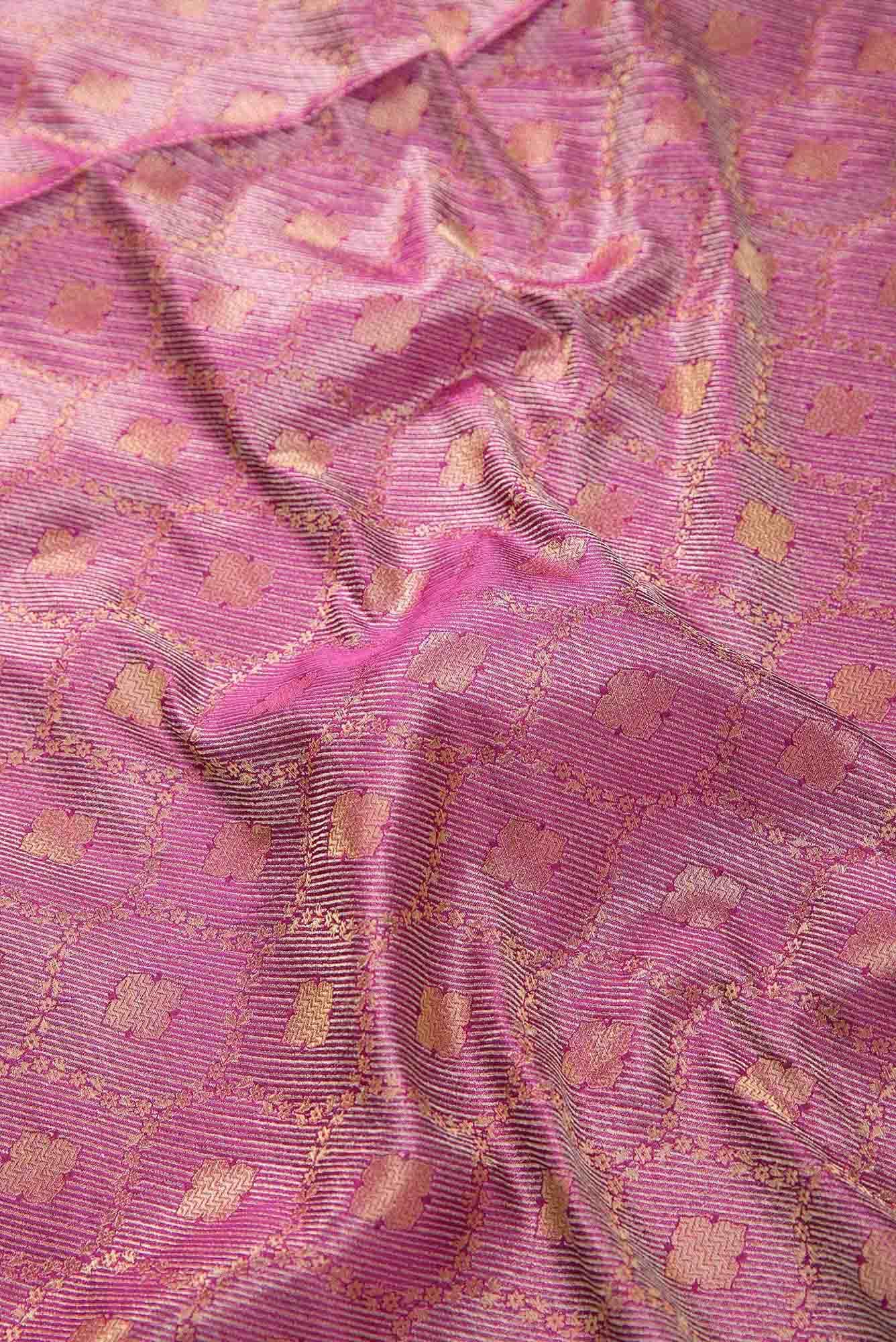 Purple Banarasi Silk Dress Material