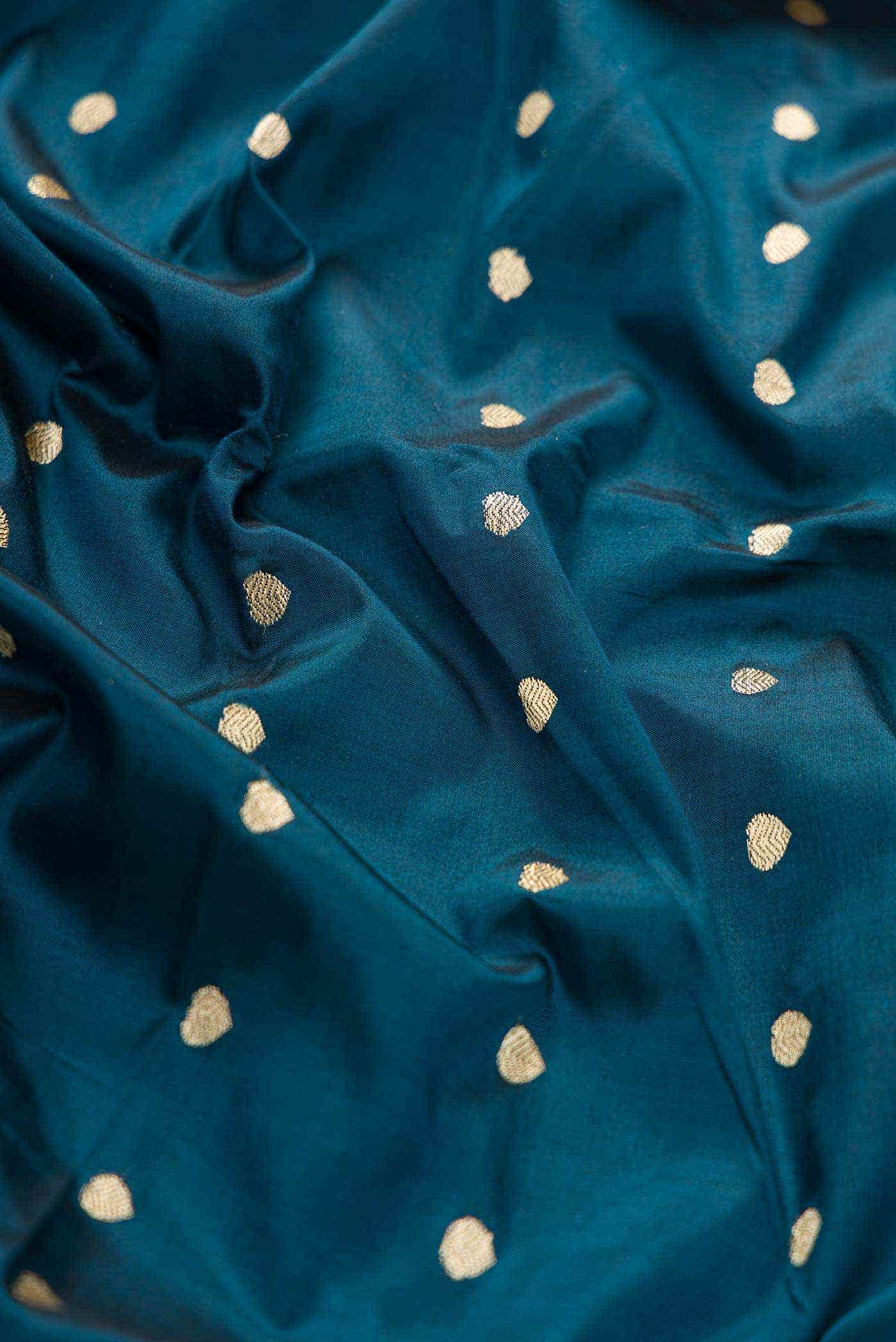 Peacock Blue Kanchipuram Silk Dress Material