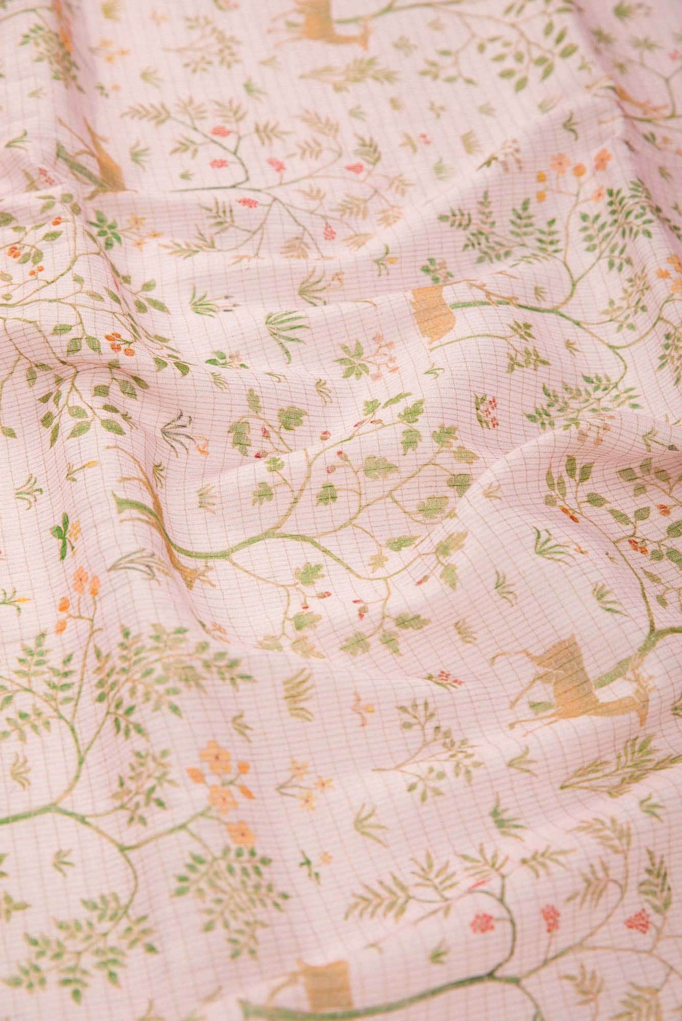 Pink Tussar Dress Material