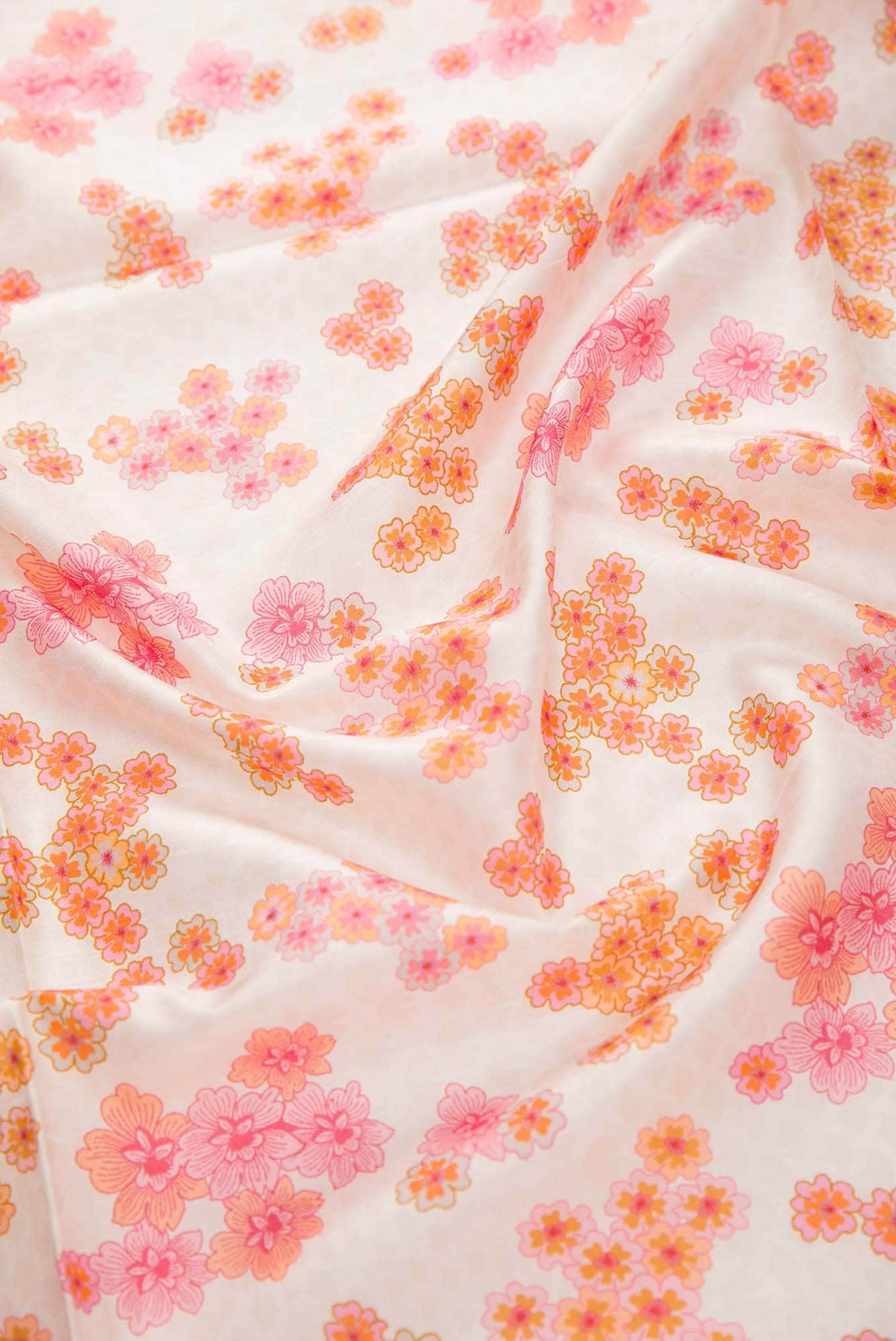 Sandal Printed Silk Dress Material