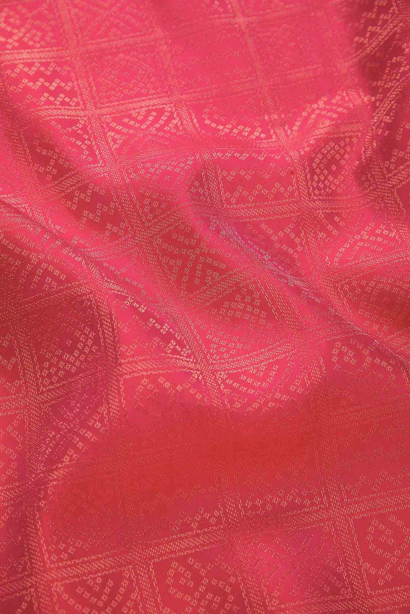 Dark Pink Kanchipuram Silk Dress Material