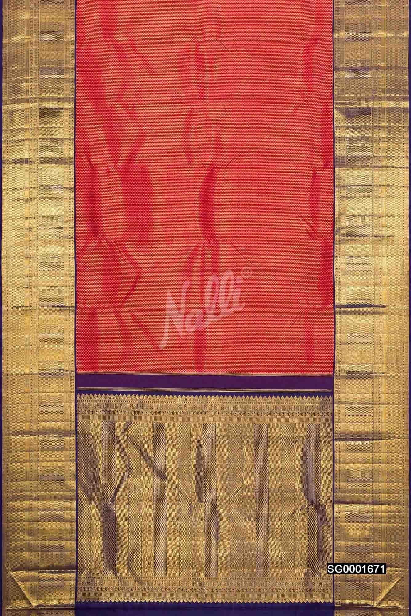 Maroon Kanchipuram Silk Saree
