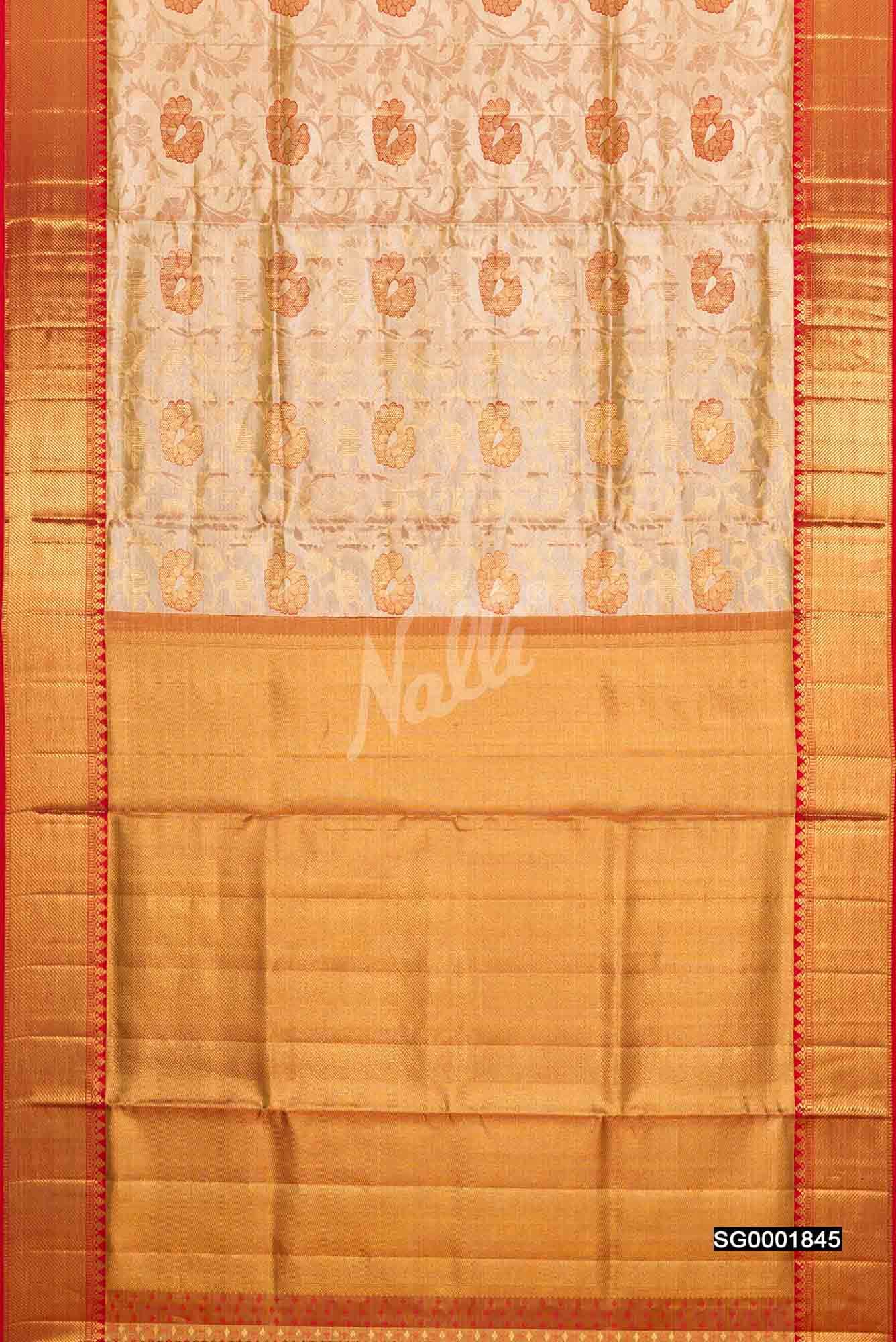 Red and Gold Kanchipuram Silk Saree