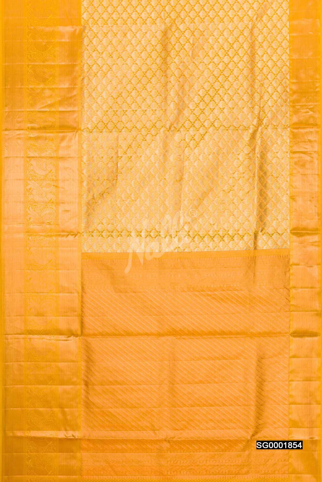 Yellow Kanchipuram Silk Saree