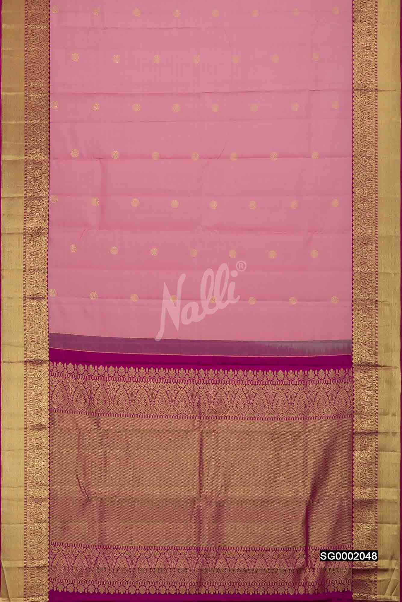 Pink Kanchipuram Silk Saree