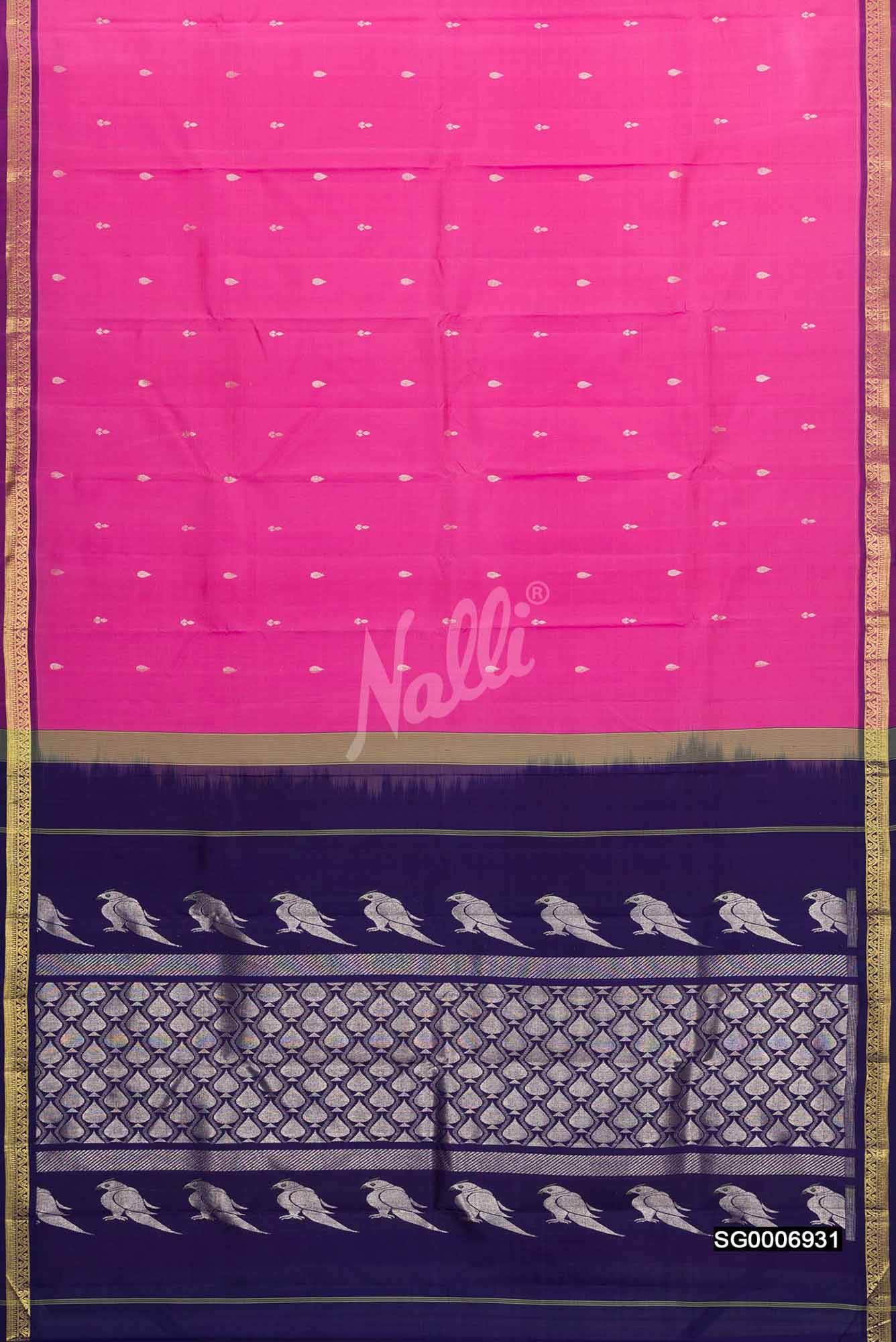 Pink Kanchipuram Silk Saree