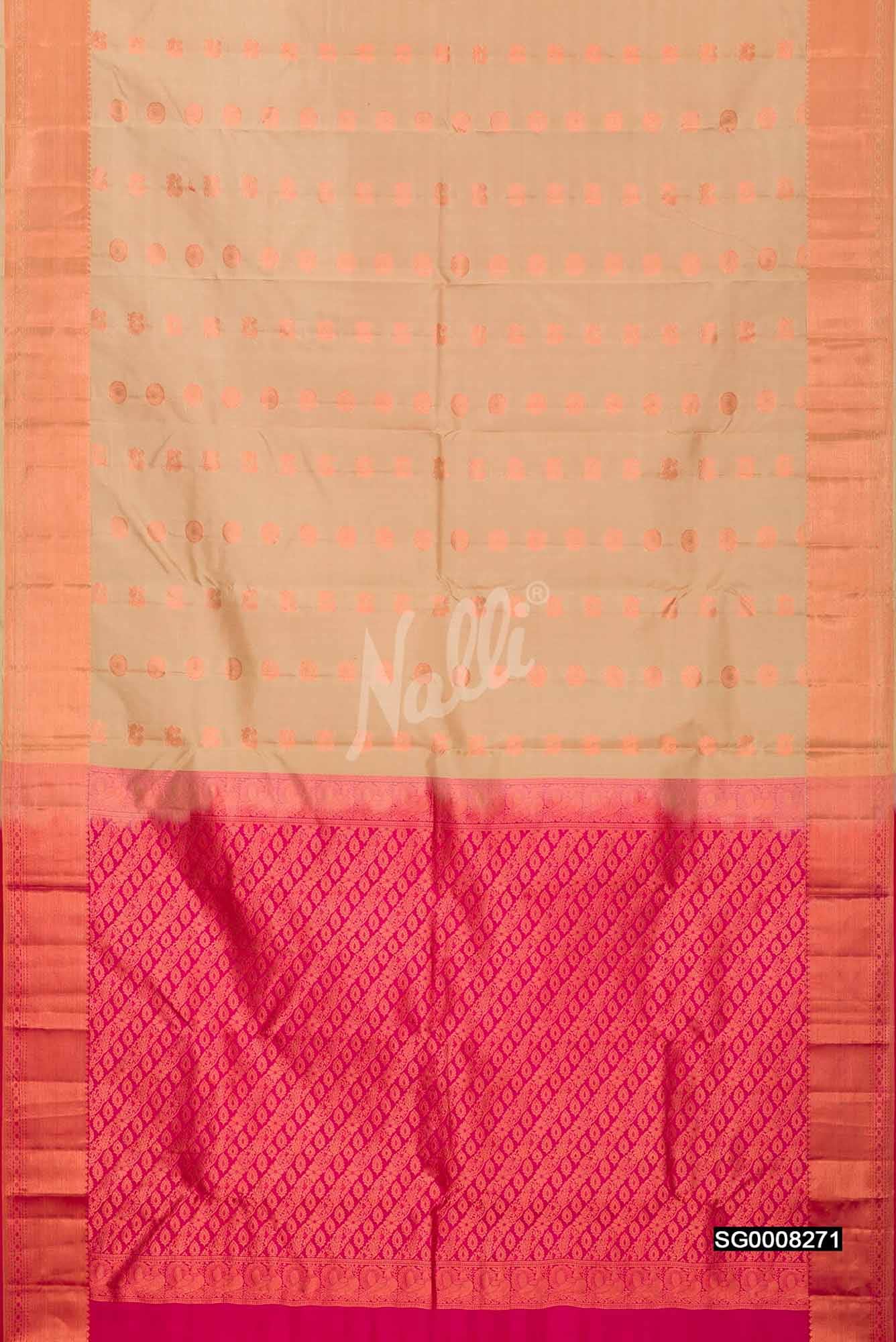 Ivory Kanchipuram Silk Saree