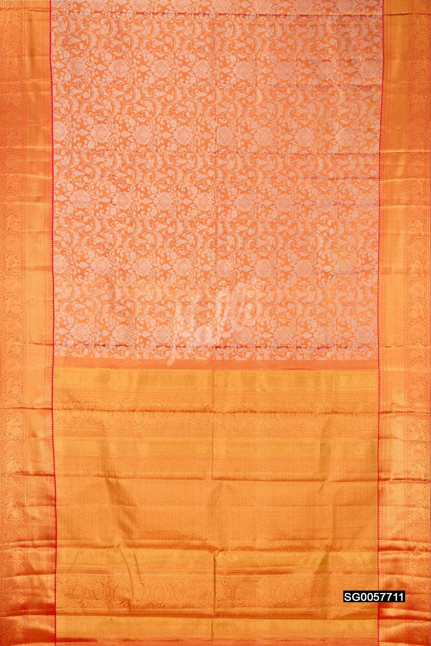 Red Kanchipuram Tissue Silk Saree