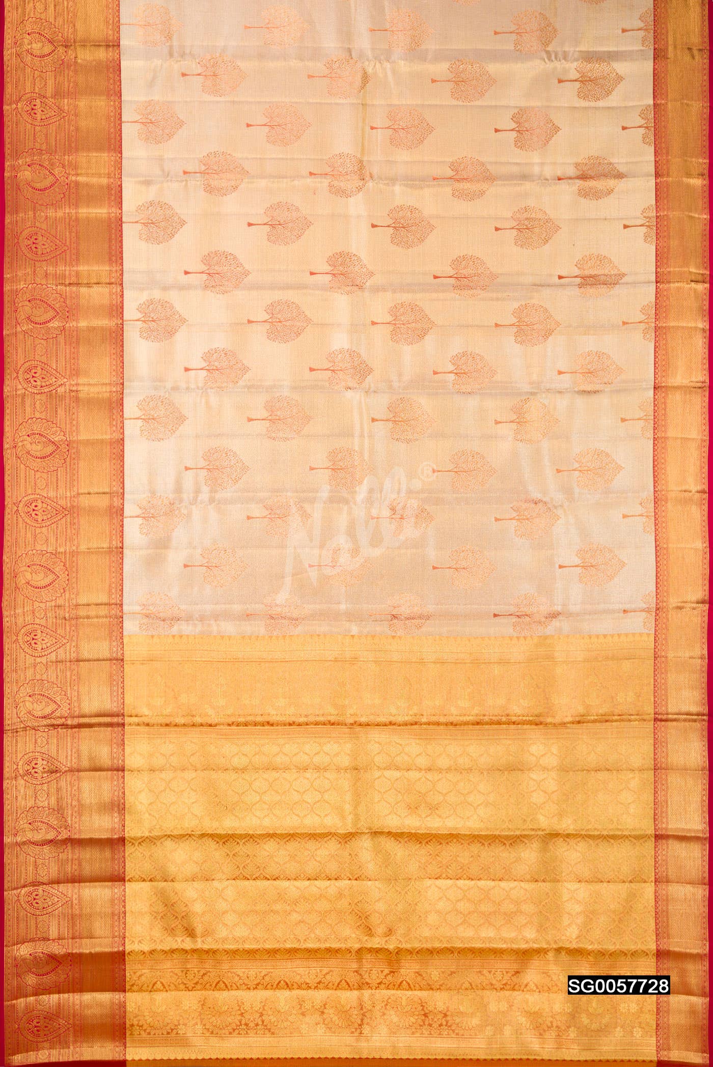 Silver Kanchipuram Tissue Silk Saree