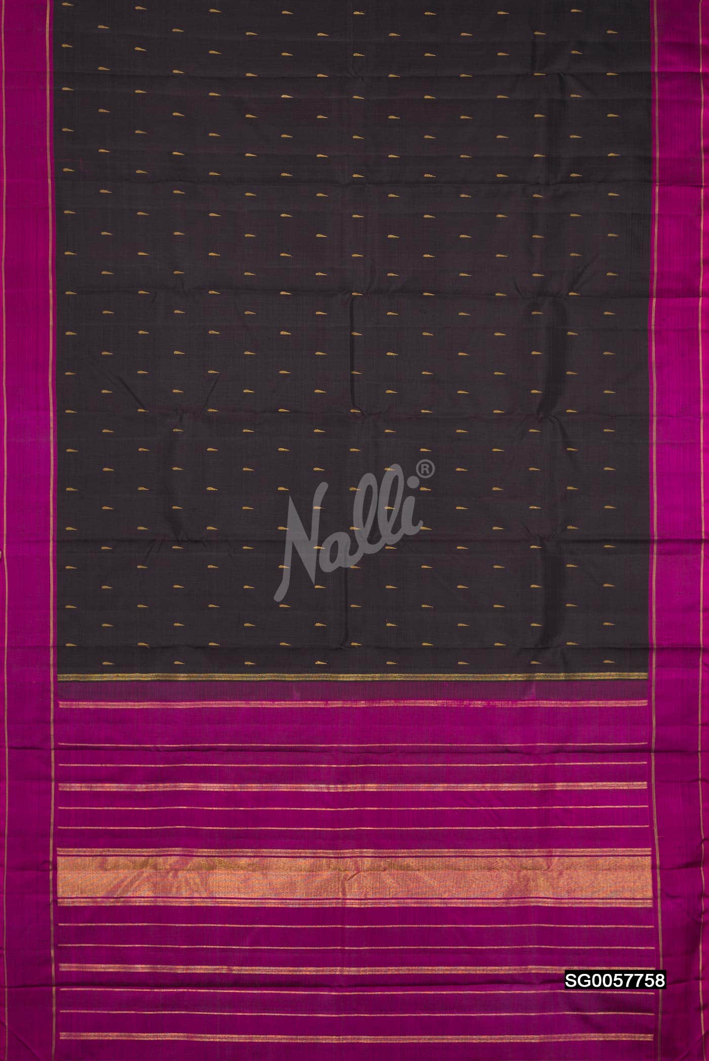 Brown Kanchipuram Silk Saree