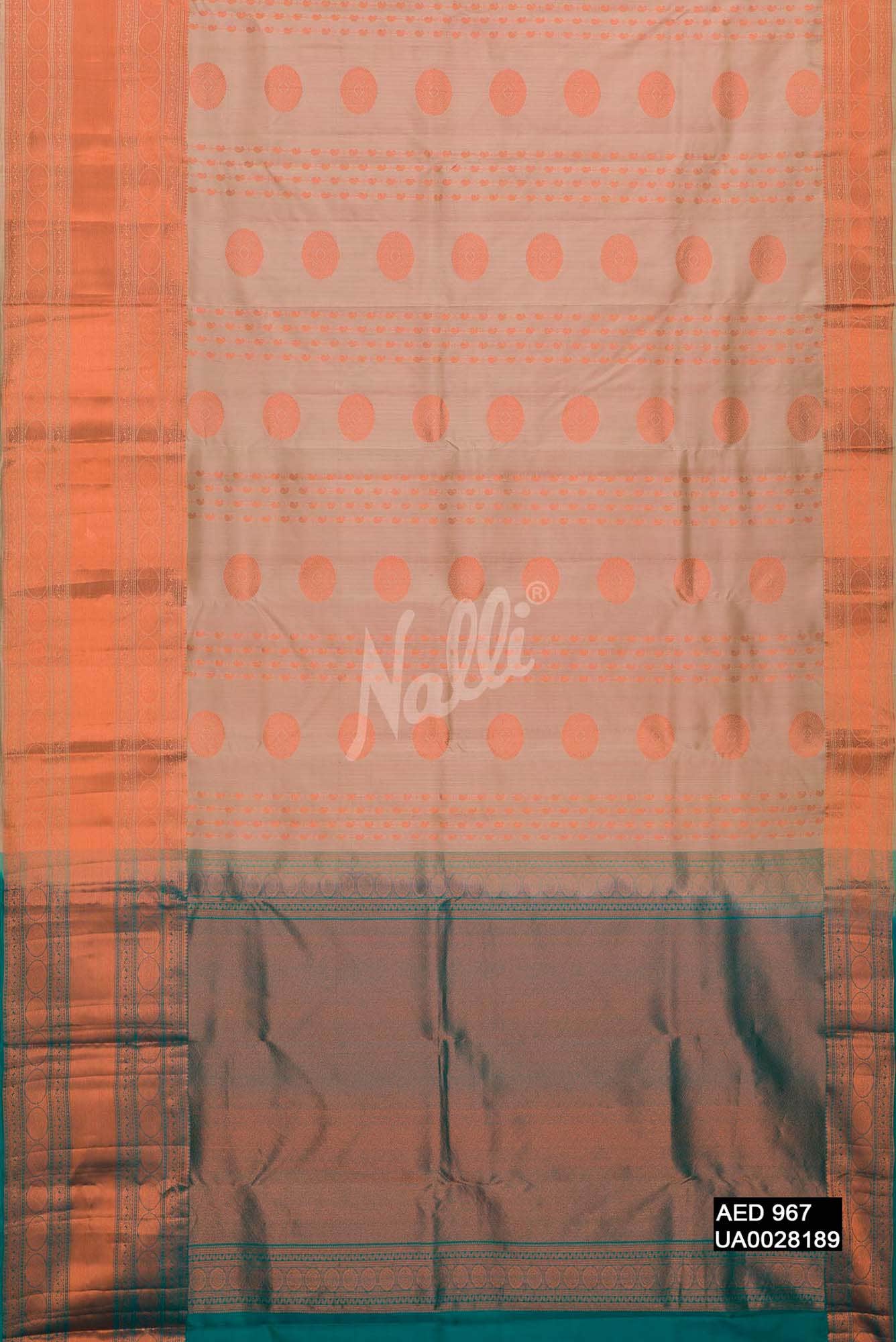Cream Kanchipuram Silk Saree