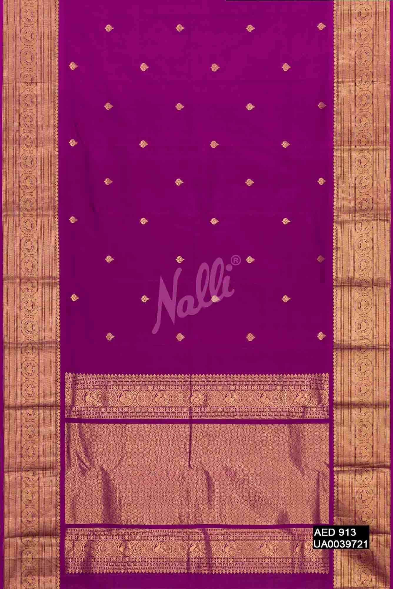 Purple Kanchipuram Silk Saree