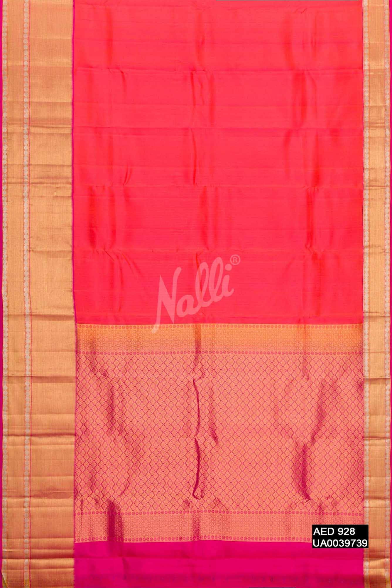 Orange Kanchipuram Silk Saree