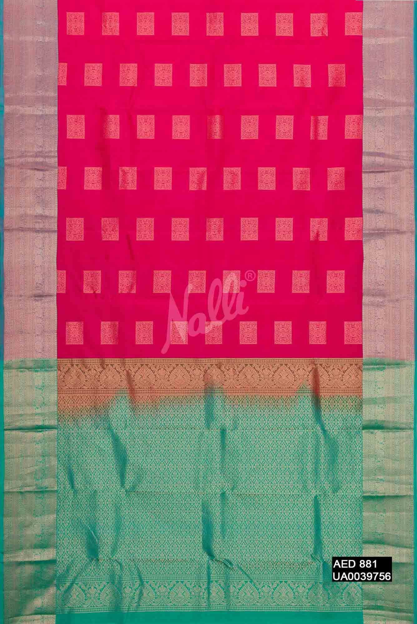 Dark Pink Kanchipuram Silk Saree