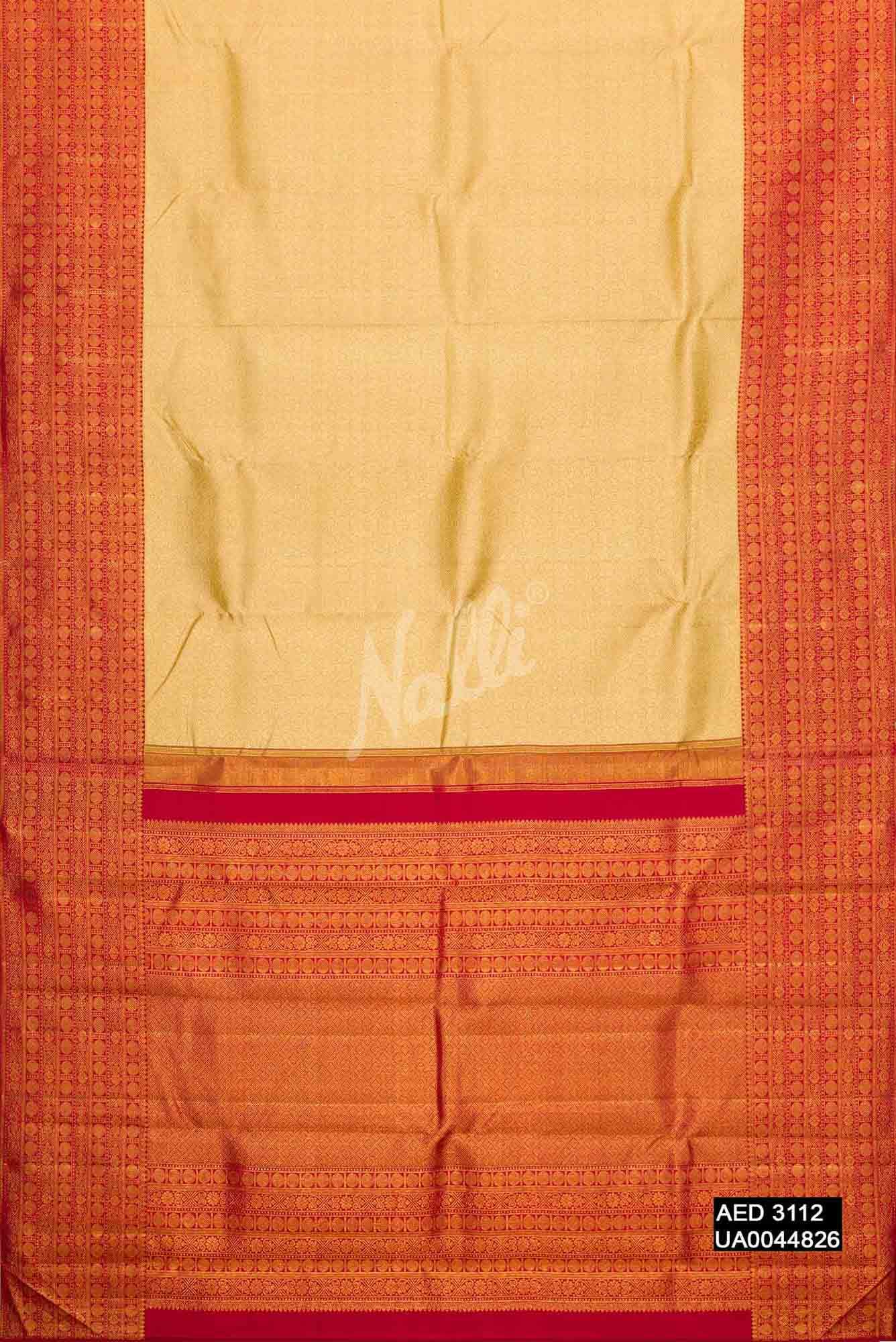 Sandal Kanchipuram Silk Saree