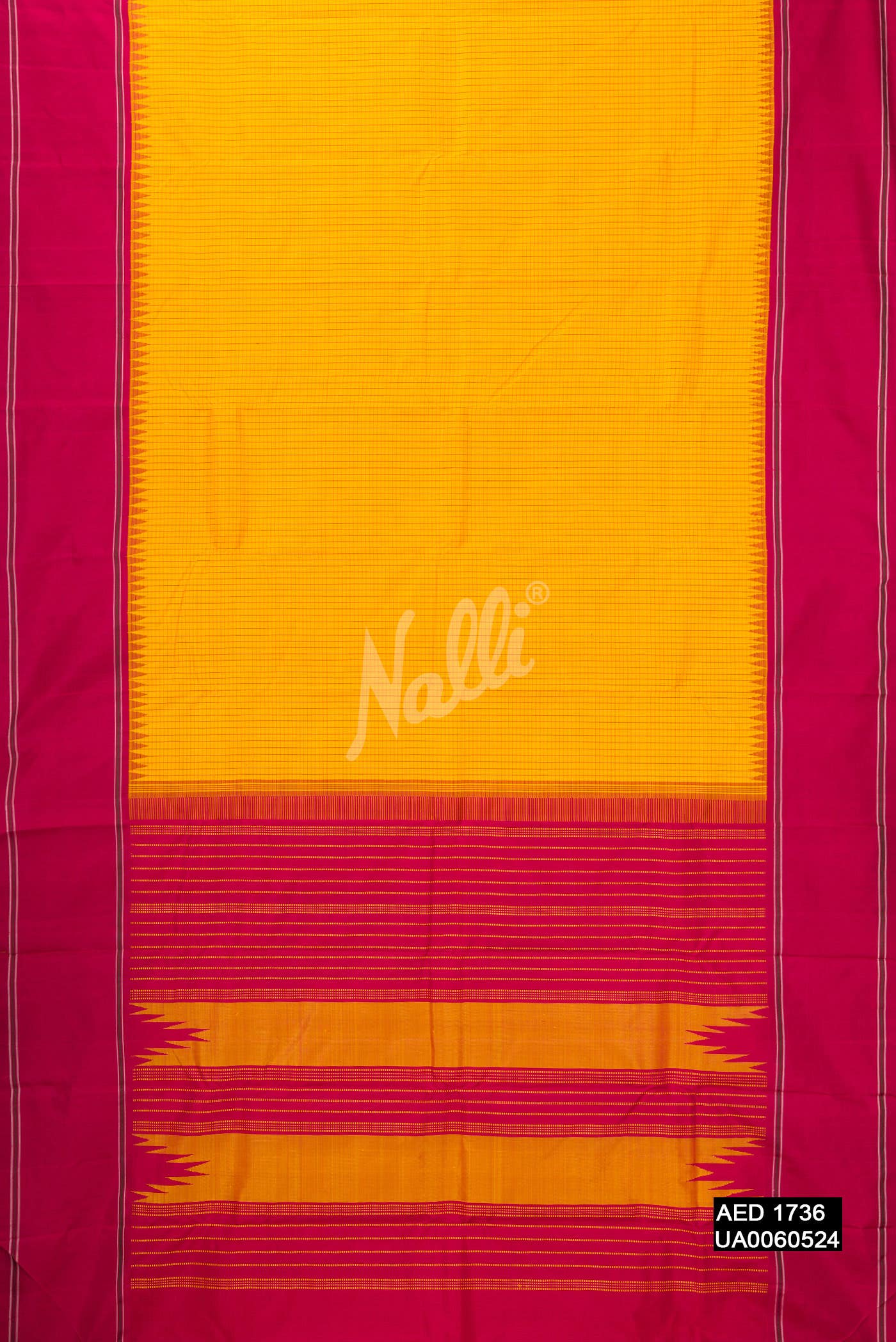Mustard Kanchipuram Silk Saree