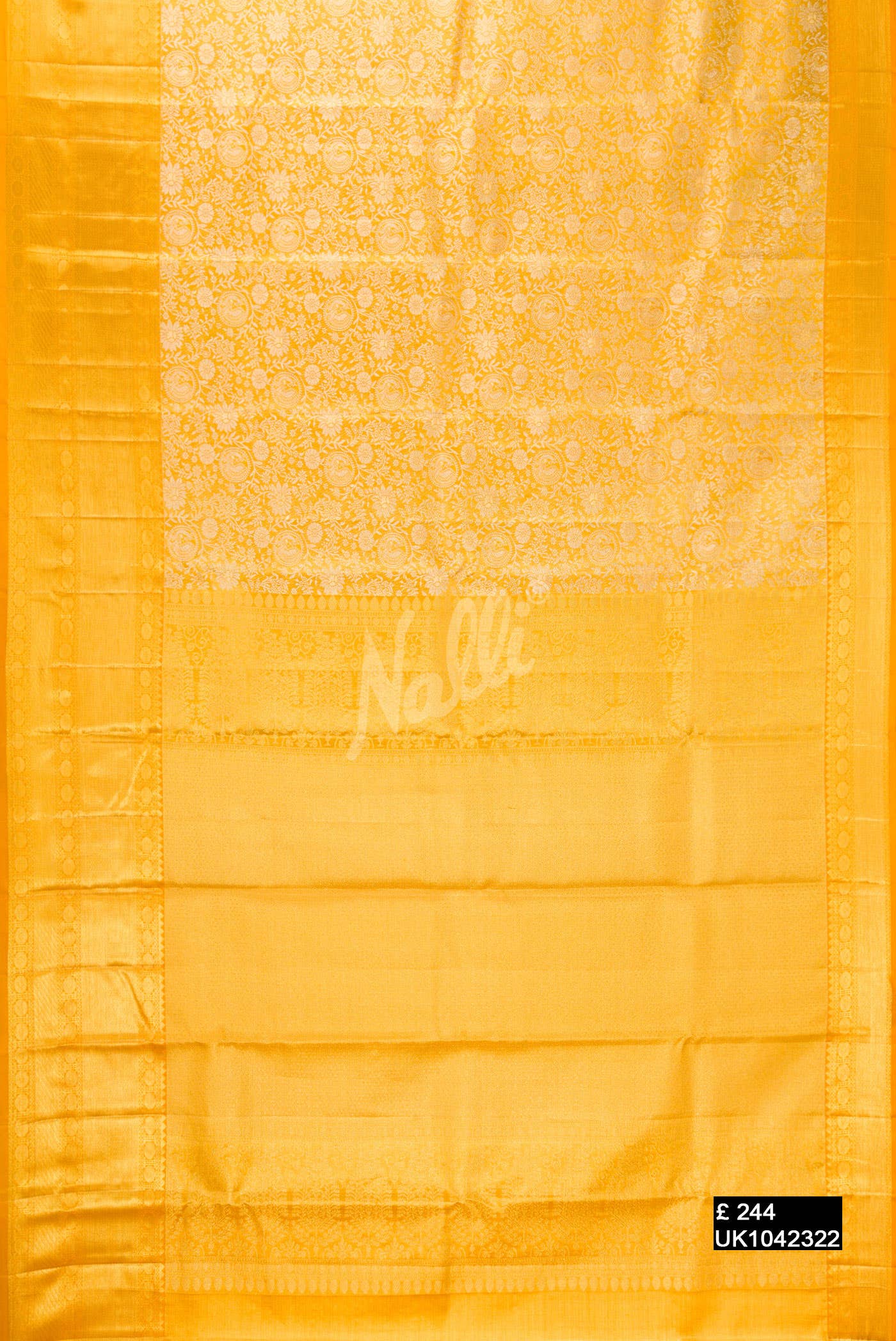 Yellow Kanchipuram Tissue Silk Saree