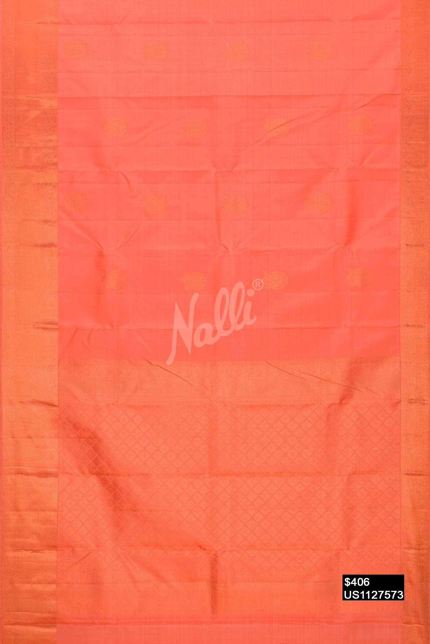 Peach Kanchipuram Silk Saree