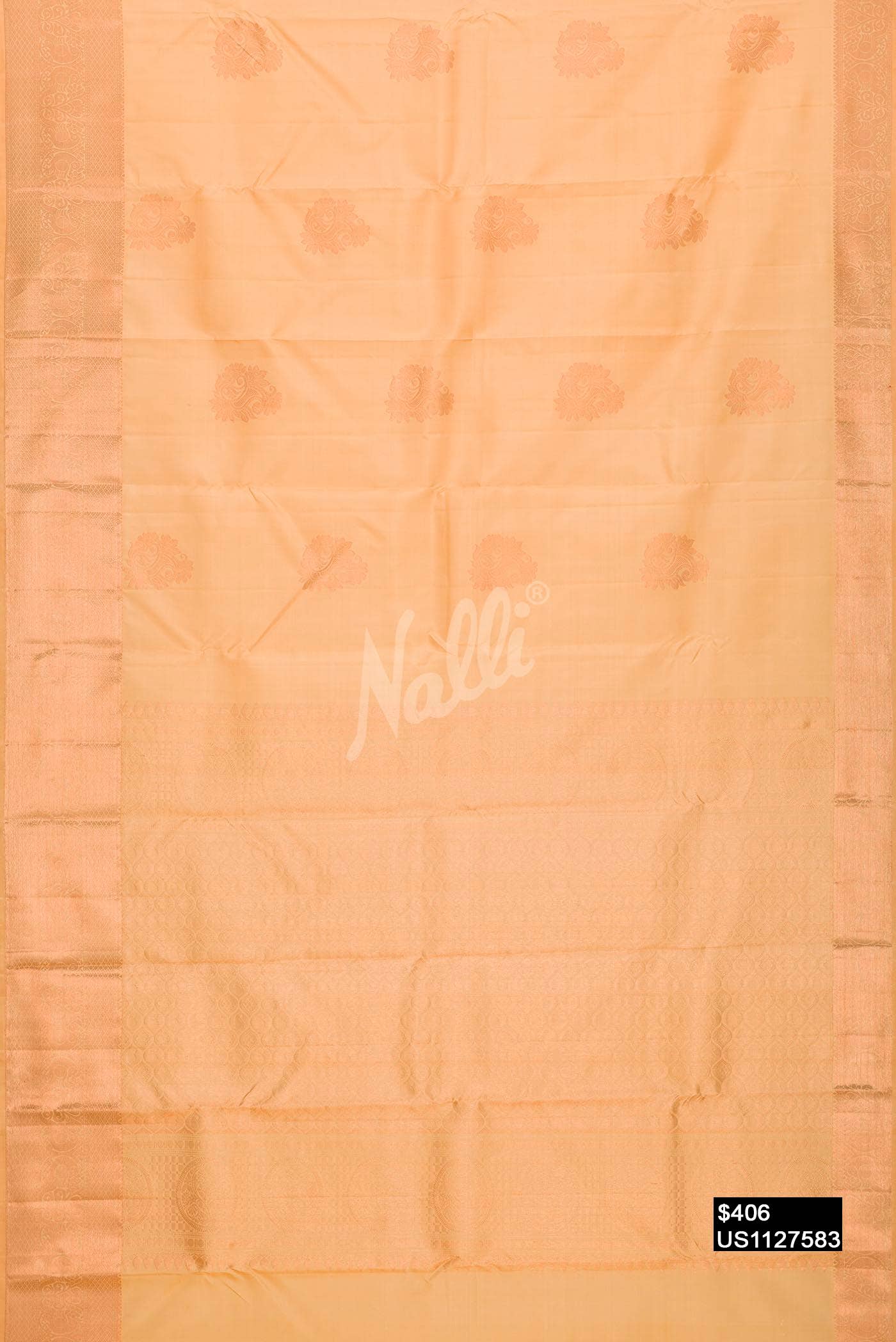 Sandal Kanchipuram Silk Saree