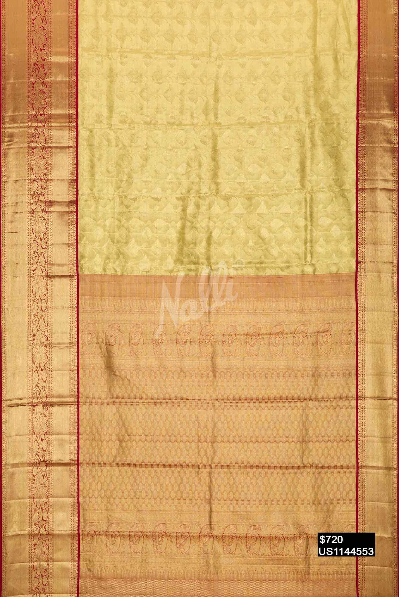 Gold Kanchipuram Tissue Silk Saree