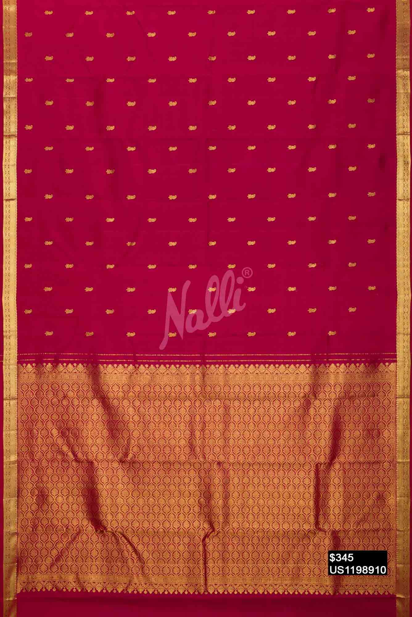 Maroon Kanchipuram Silk Saree