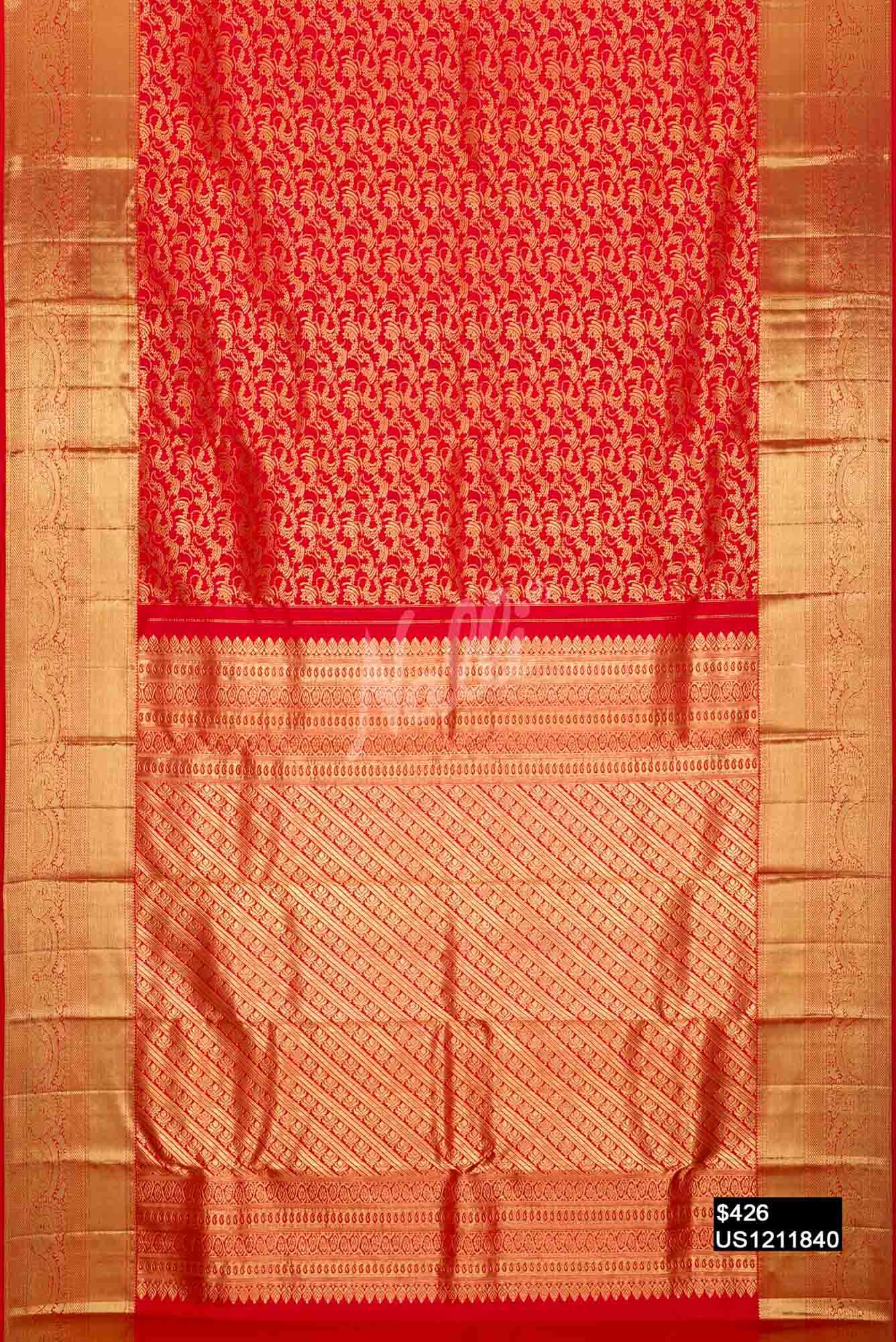 Red Kanchipuram Silk Saree