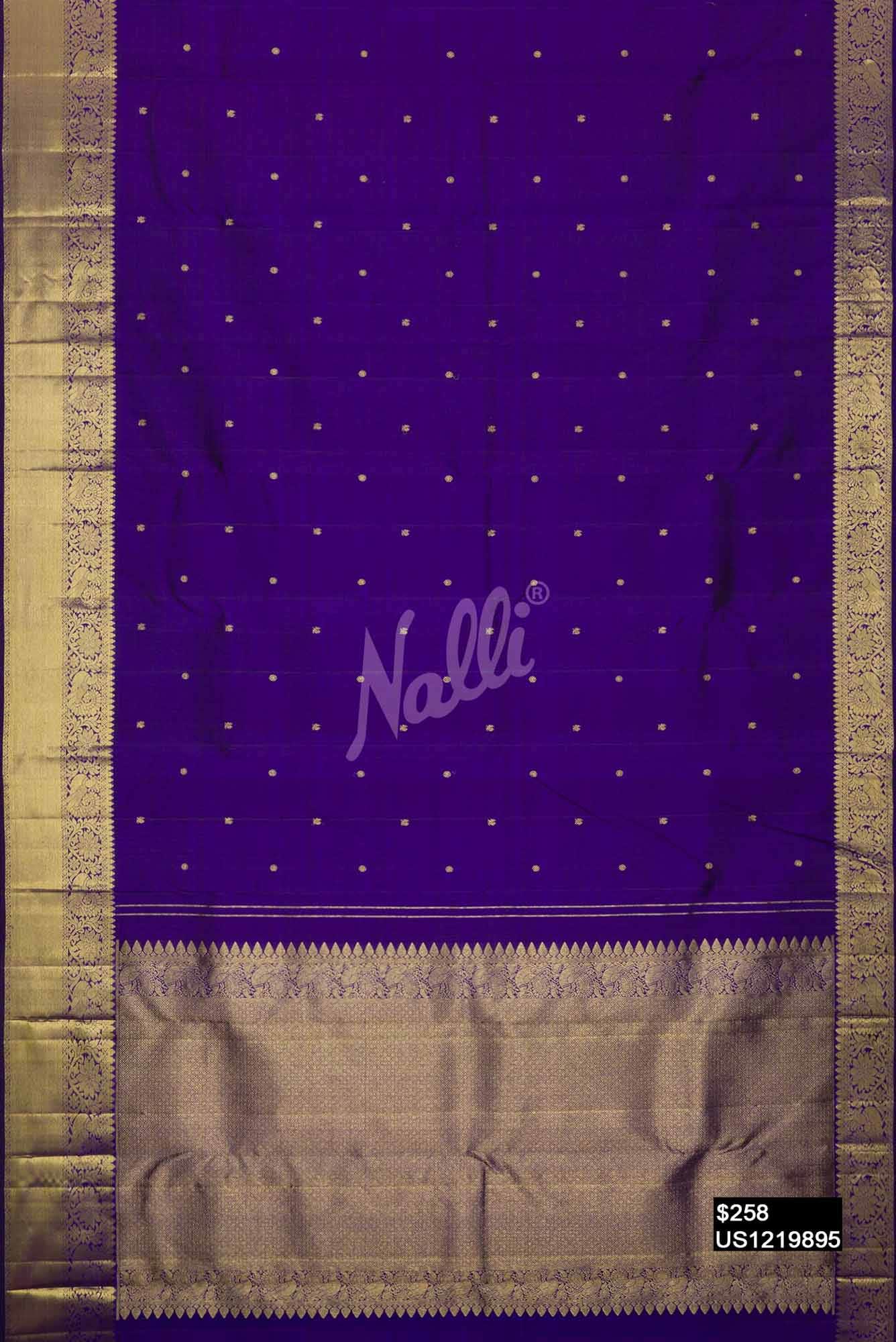 Violet Kanchipuram Silk Saree