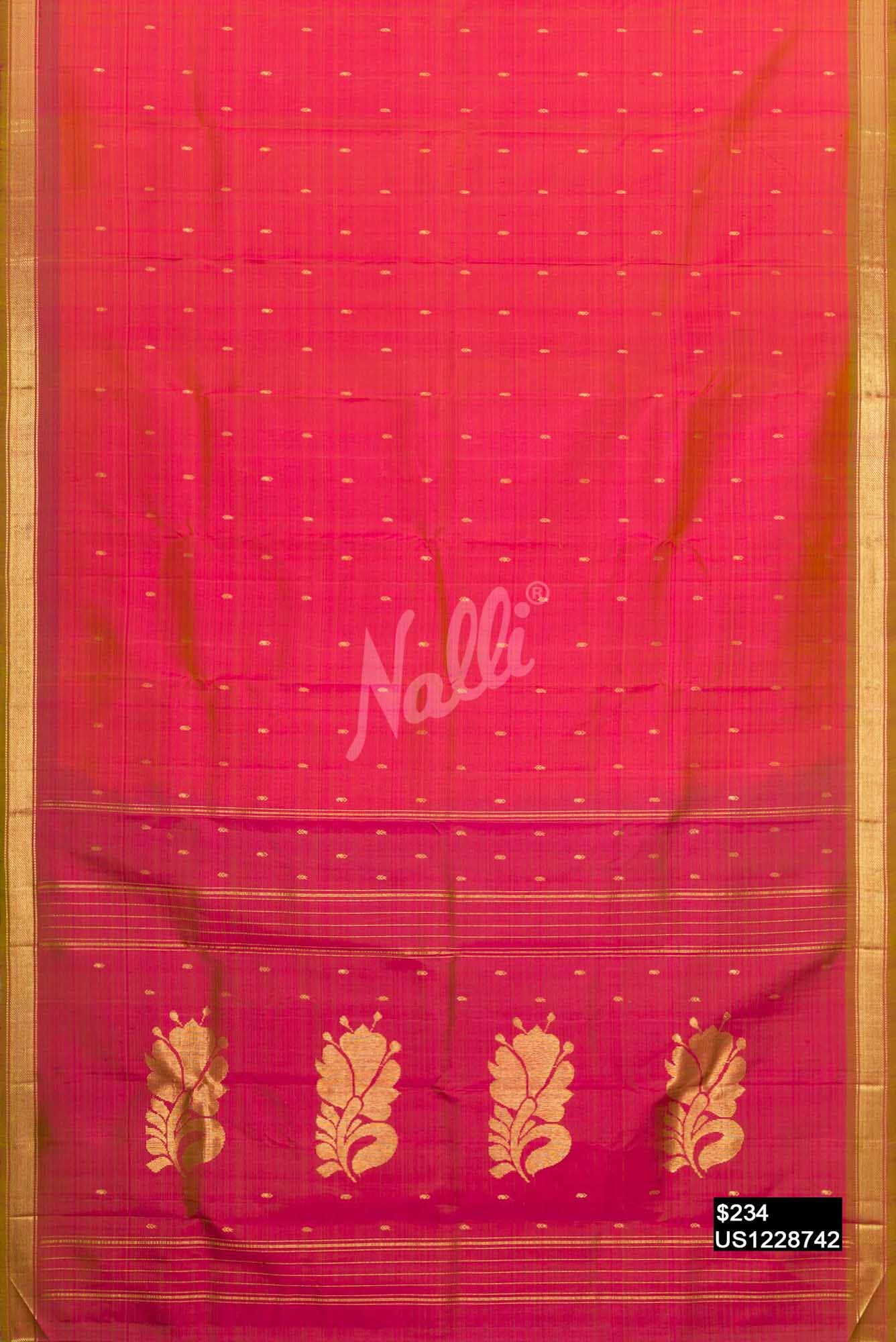 Pink Kanchipuram Silk Saree