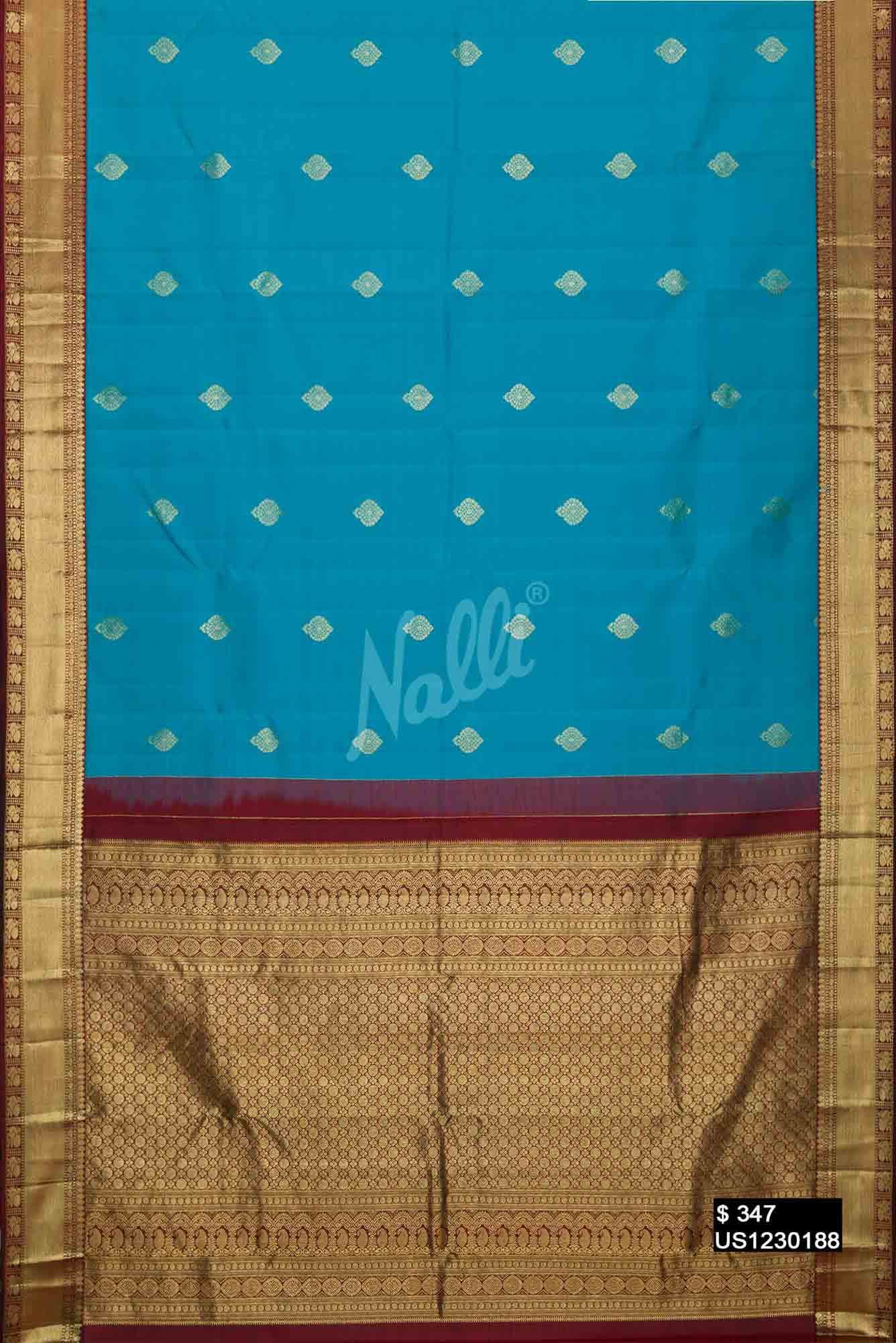 Blue Kanchipuram Silk Saree