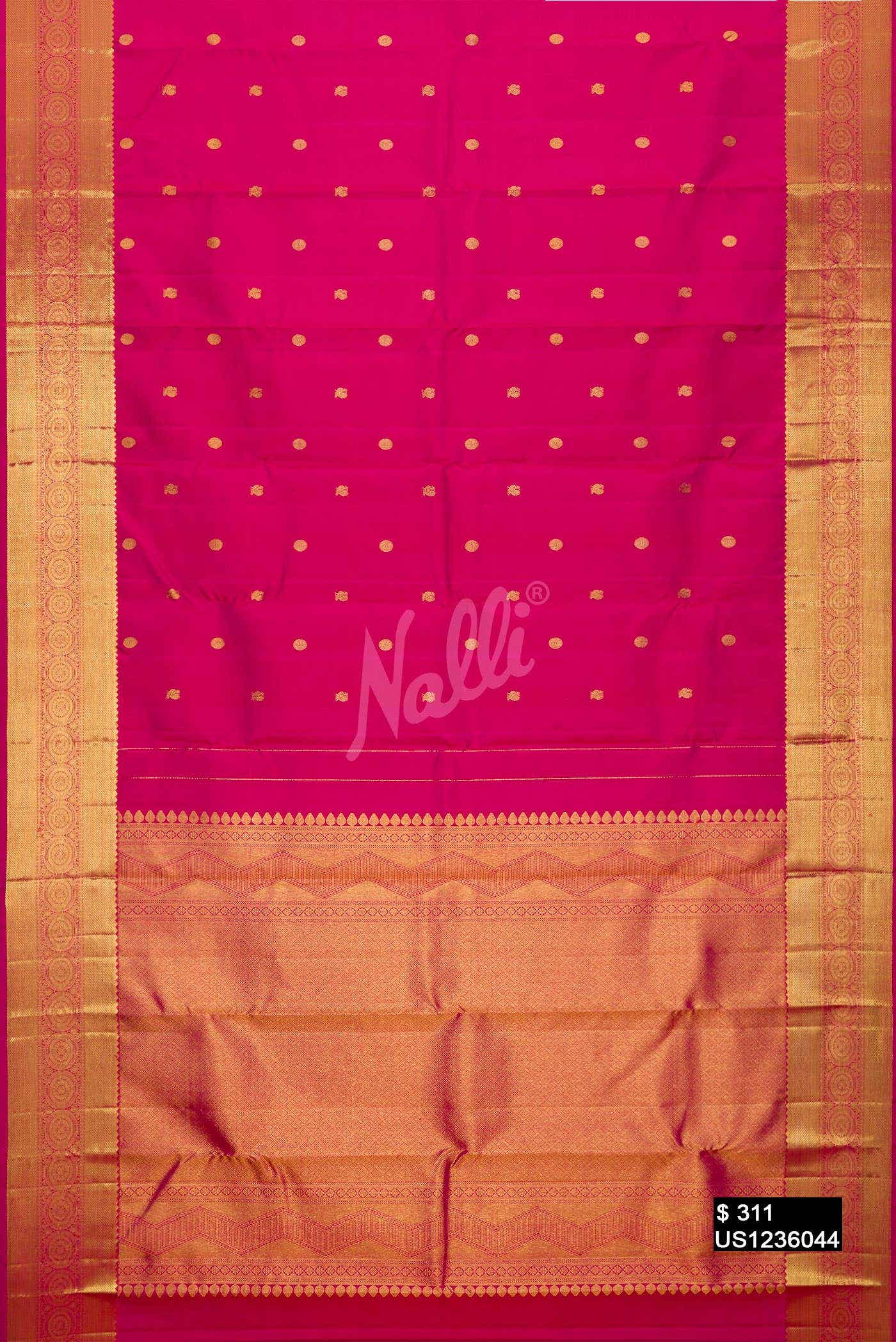 Pink Kanchipuram Silk Saree