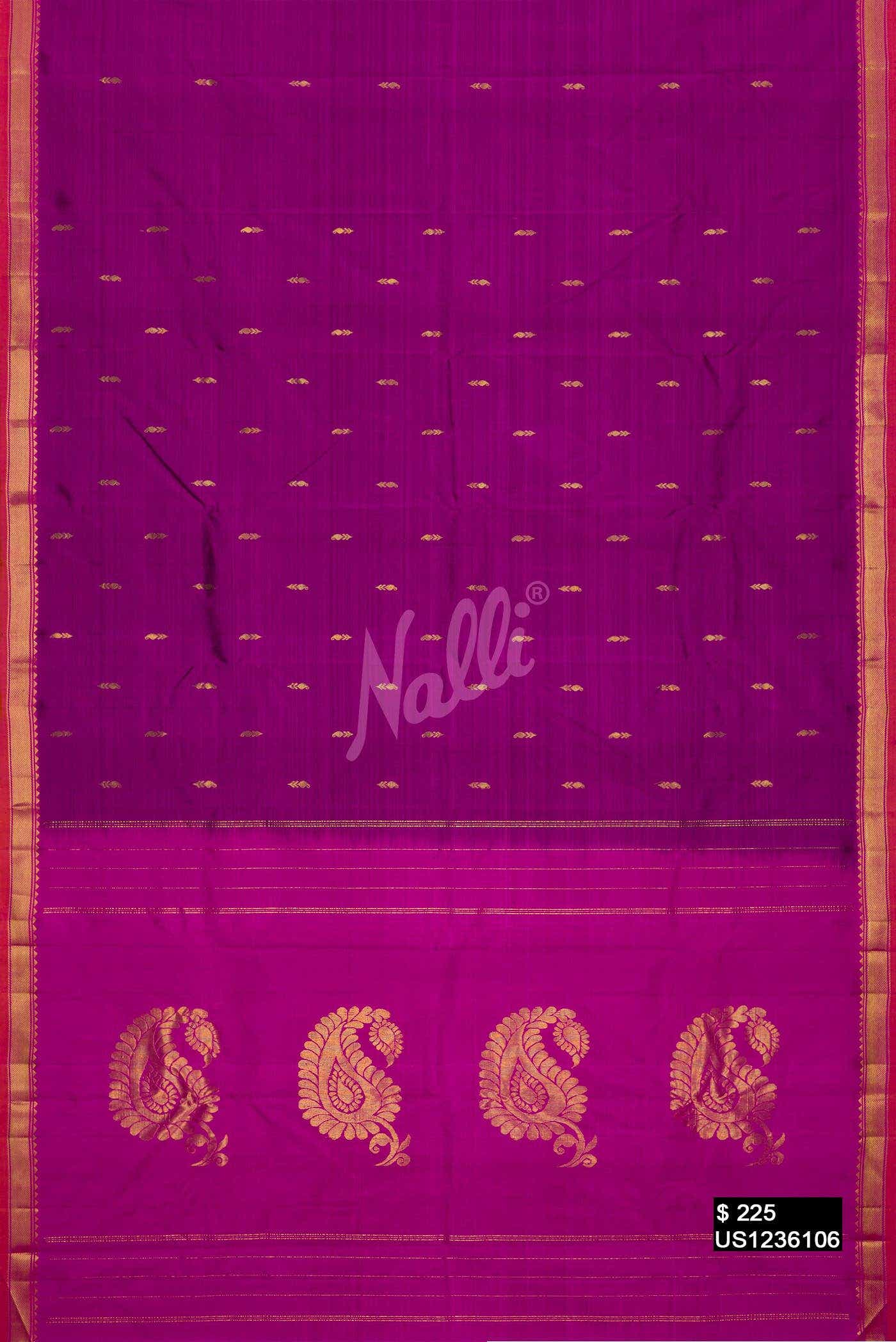 Purple Kanchipuram Silk Saree