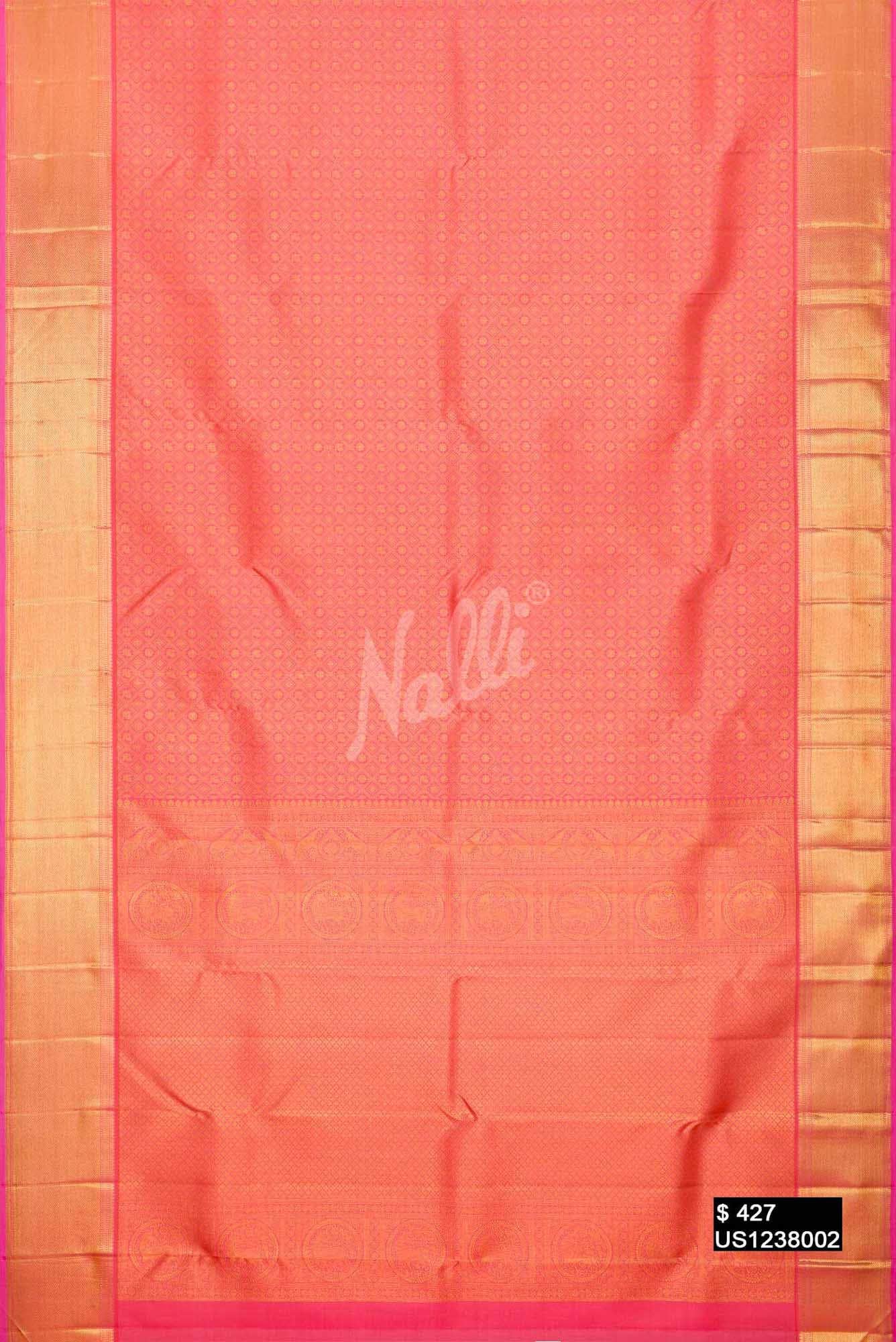 Pink Kanchipuram Silk Saree
