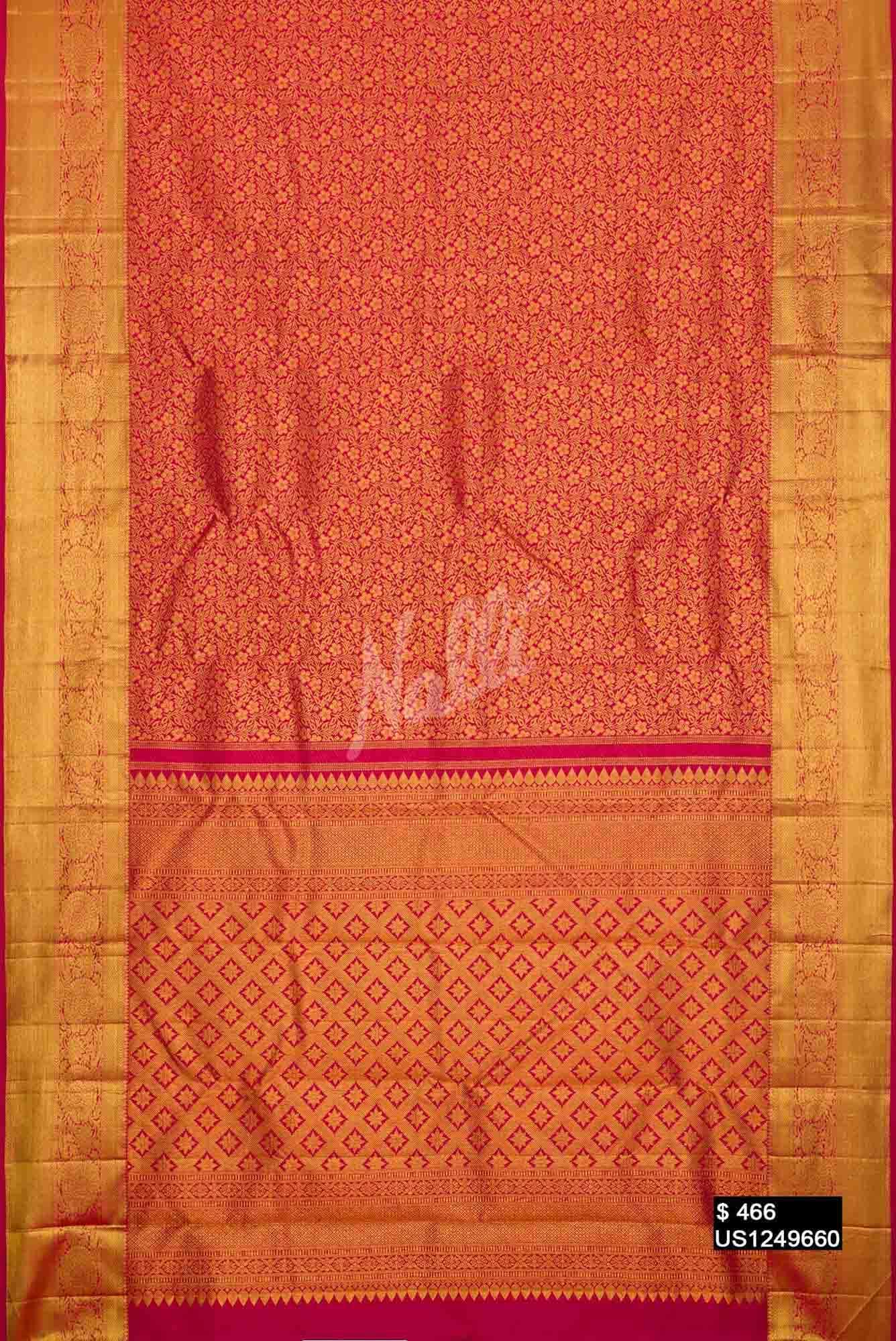 Pink Kanchipuram Silk Saree