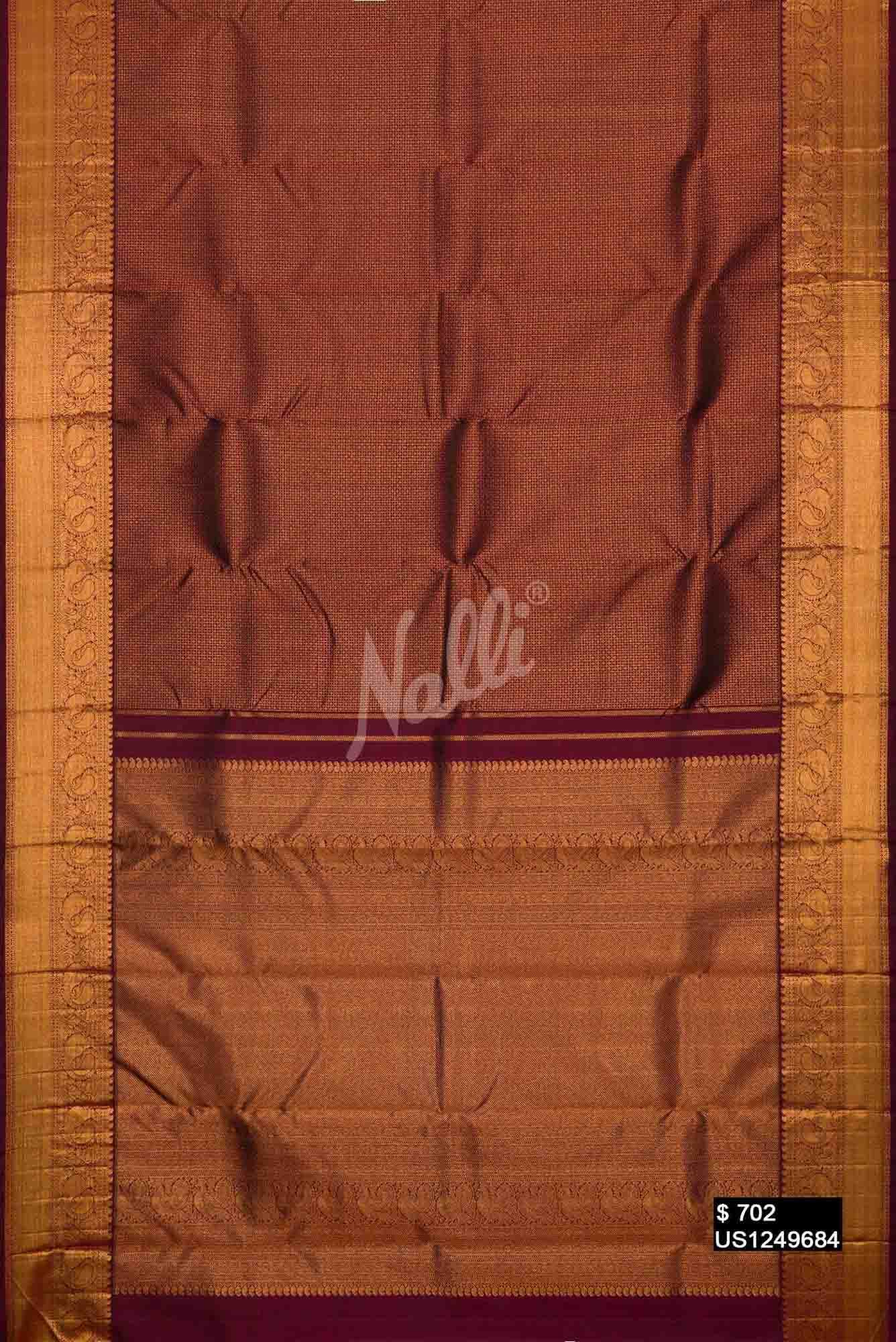 Maroon Kanchipuram Silk Saree