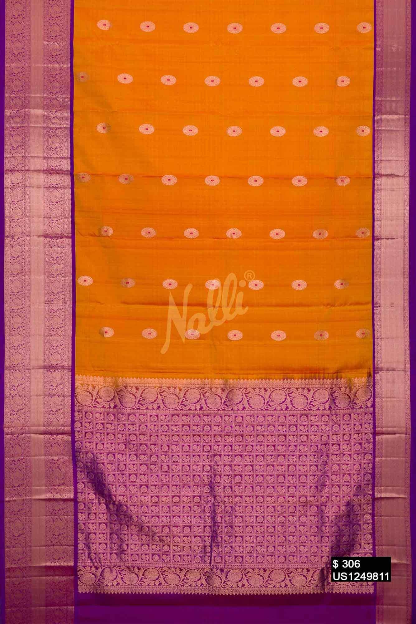 Coral Kanchipuram Silk Saree