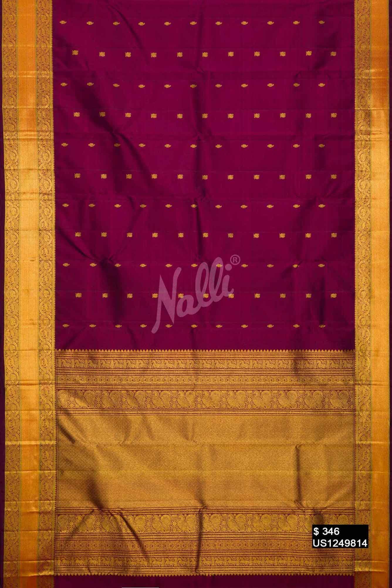 Magenta Kanchipuram Silk Saree