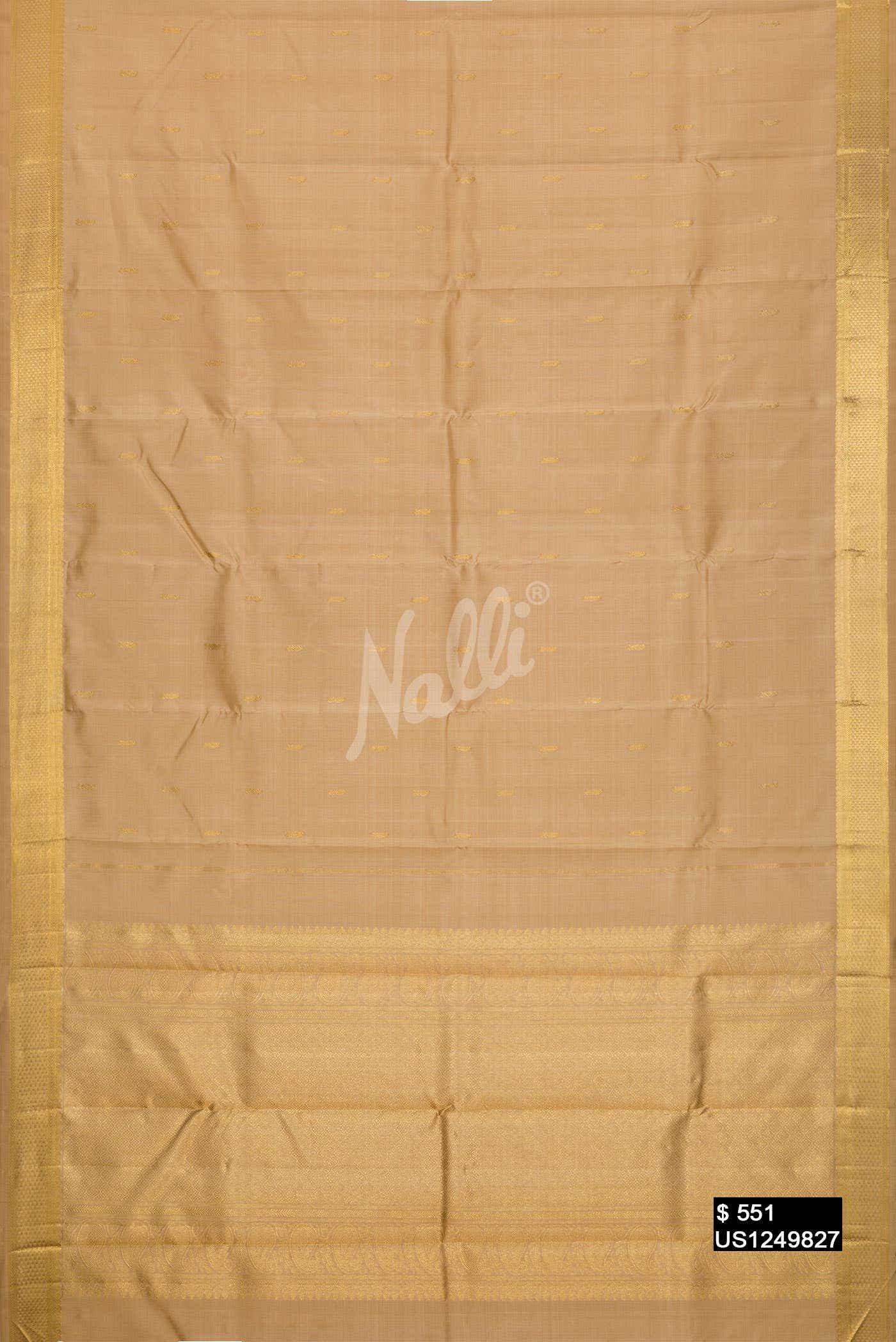 Sandal Kanchipuram Silk Saree