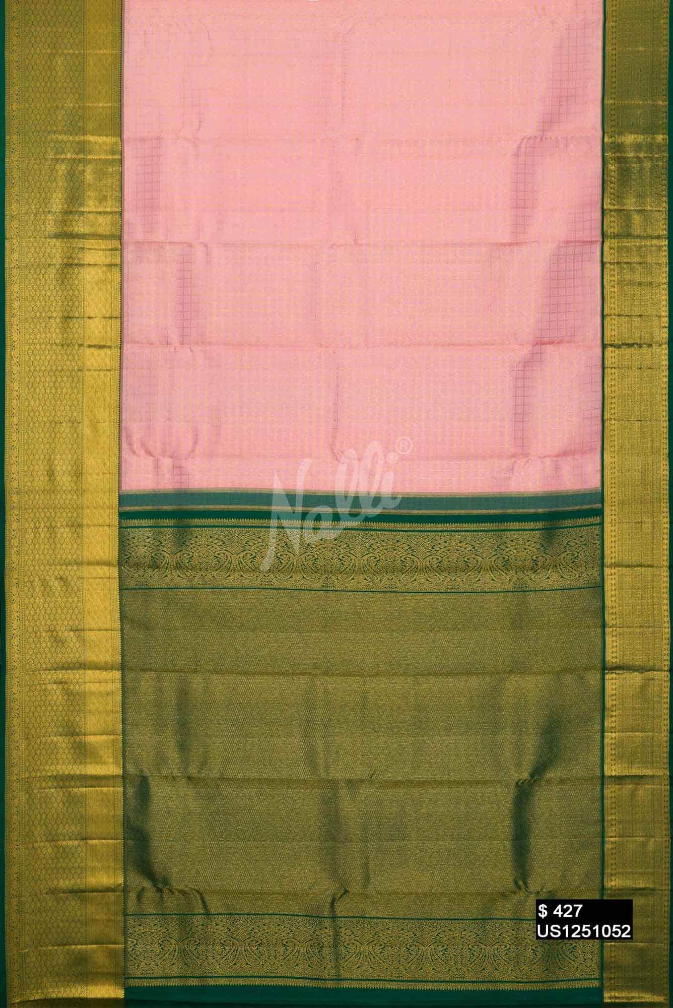 Pink Kanchipuram Silk Saree