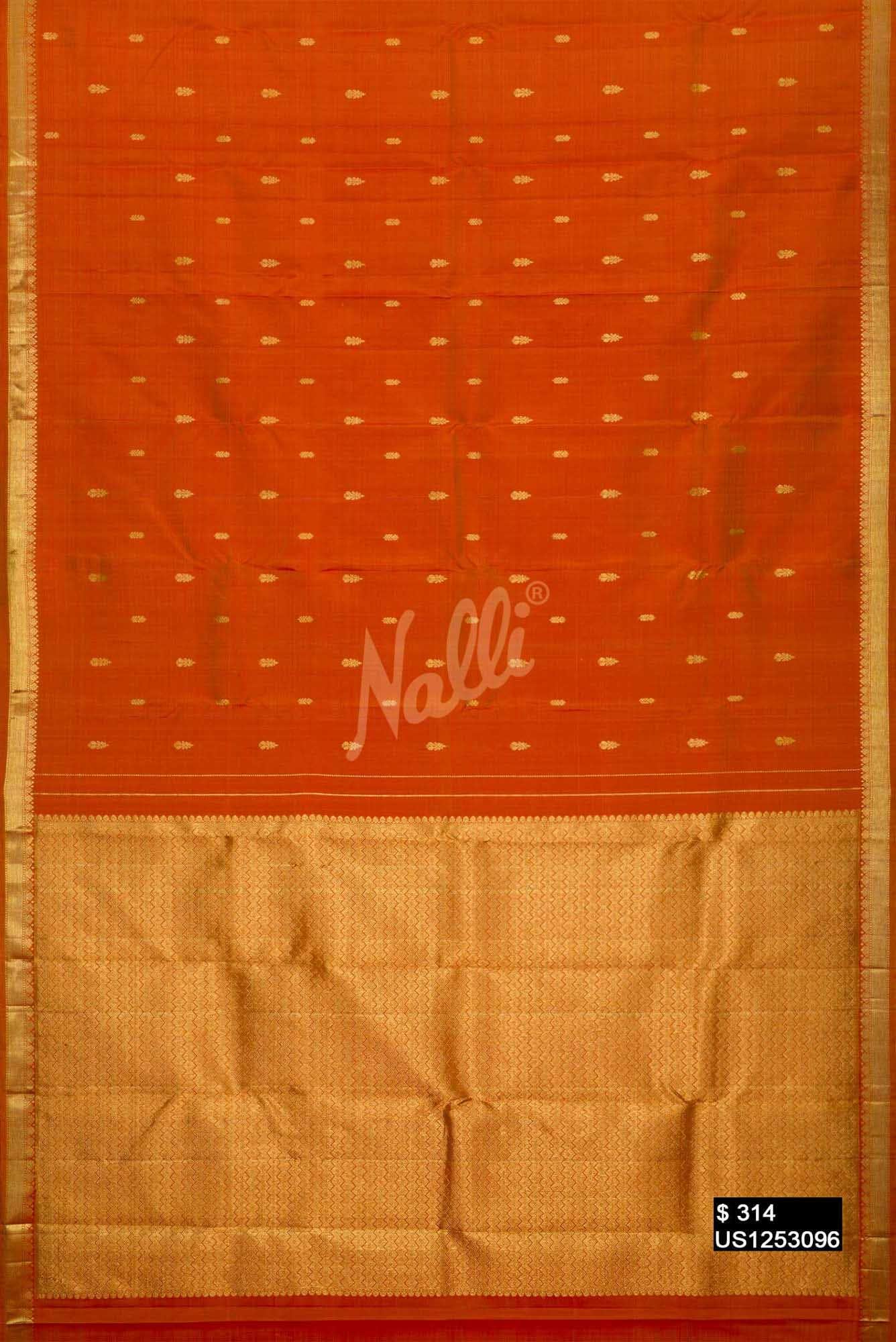 Mustard Kanchipuram Silk Saree