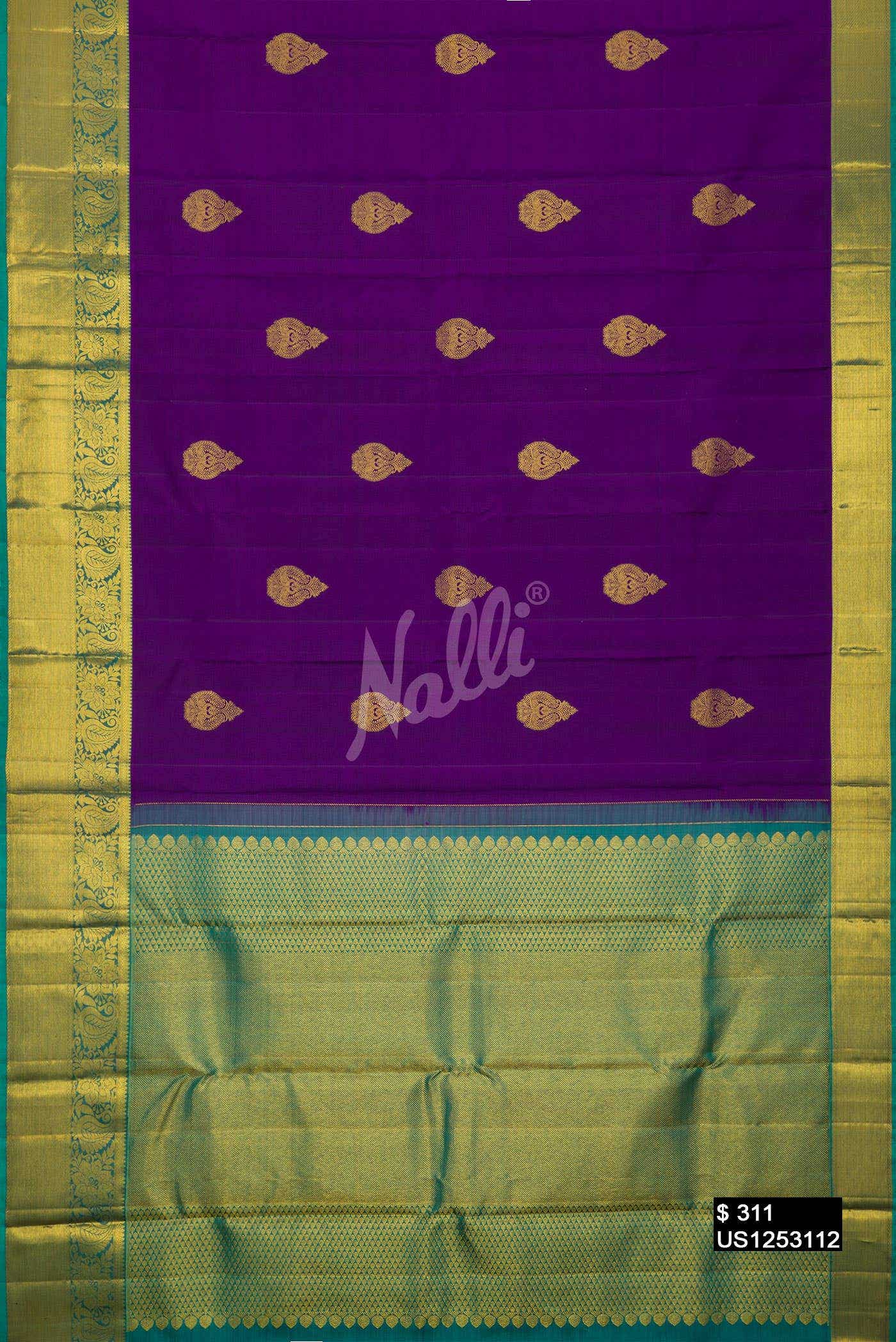 Violet Kanchipuram Silk Saree